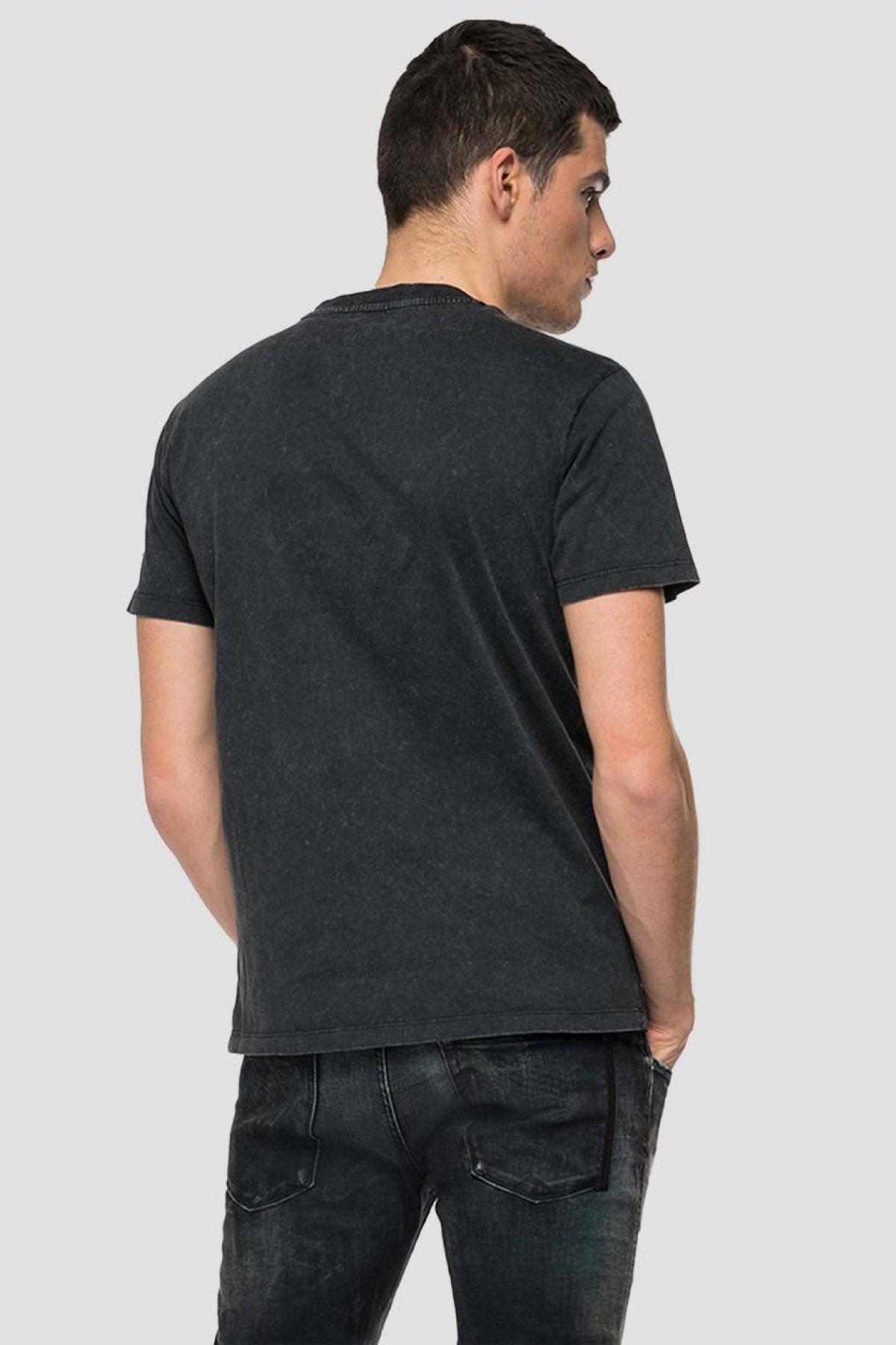 Replay Yıkamalı Logolu T-shirt-Libas Trendy Fashion Store