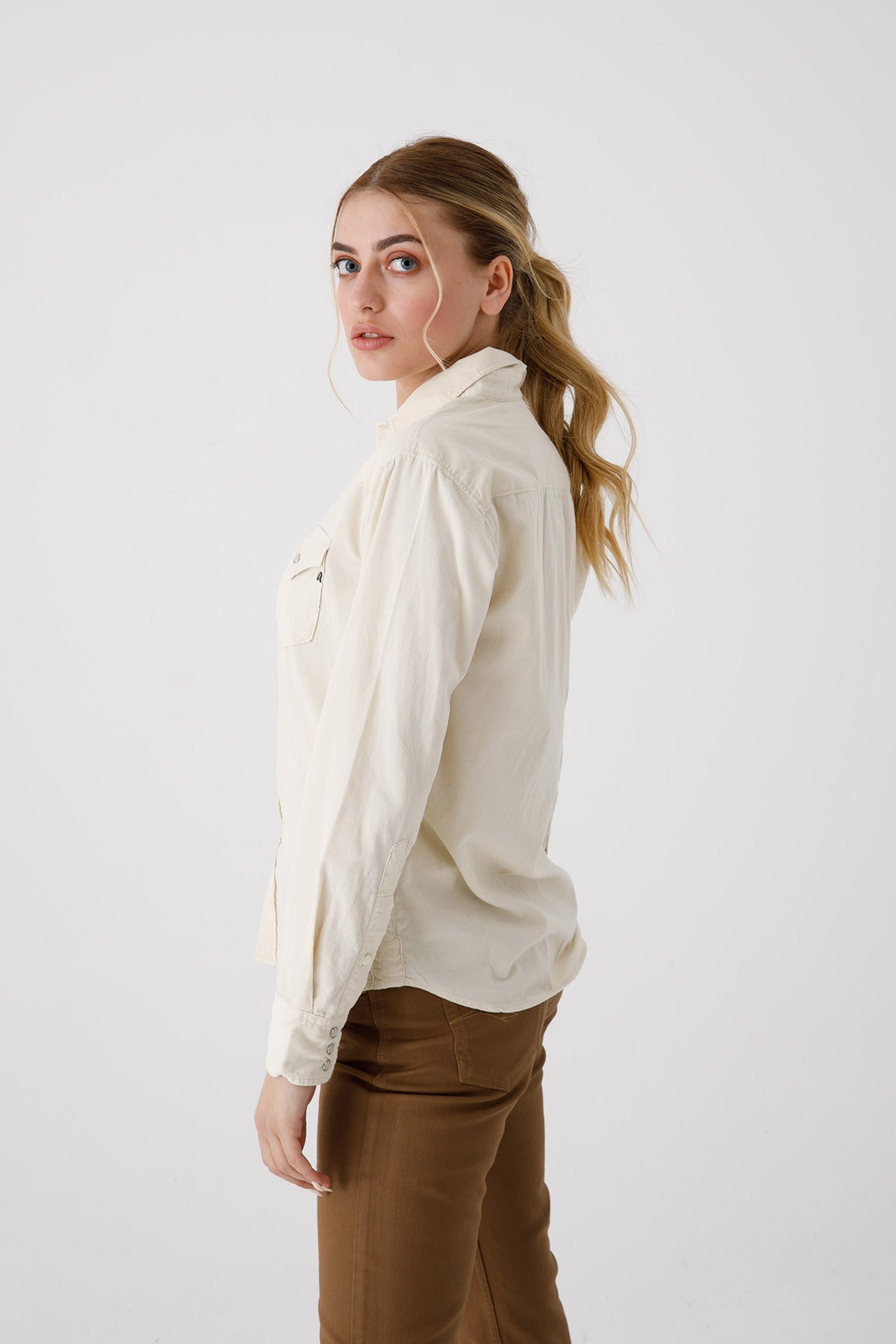 Replay Fitilli Kadife Gömlek-Libas Trendy Fashion Store