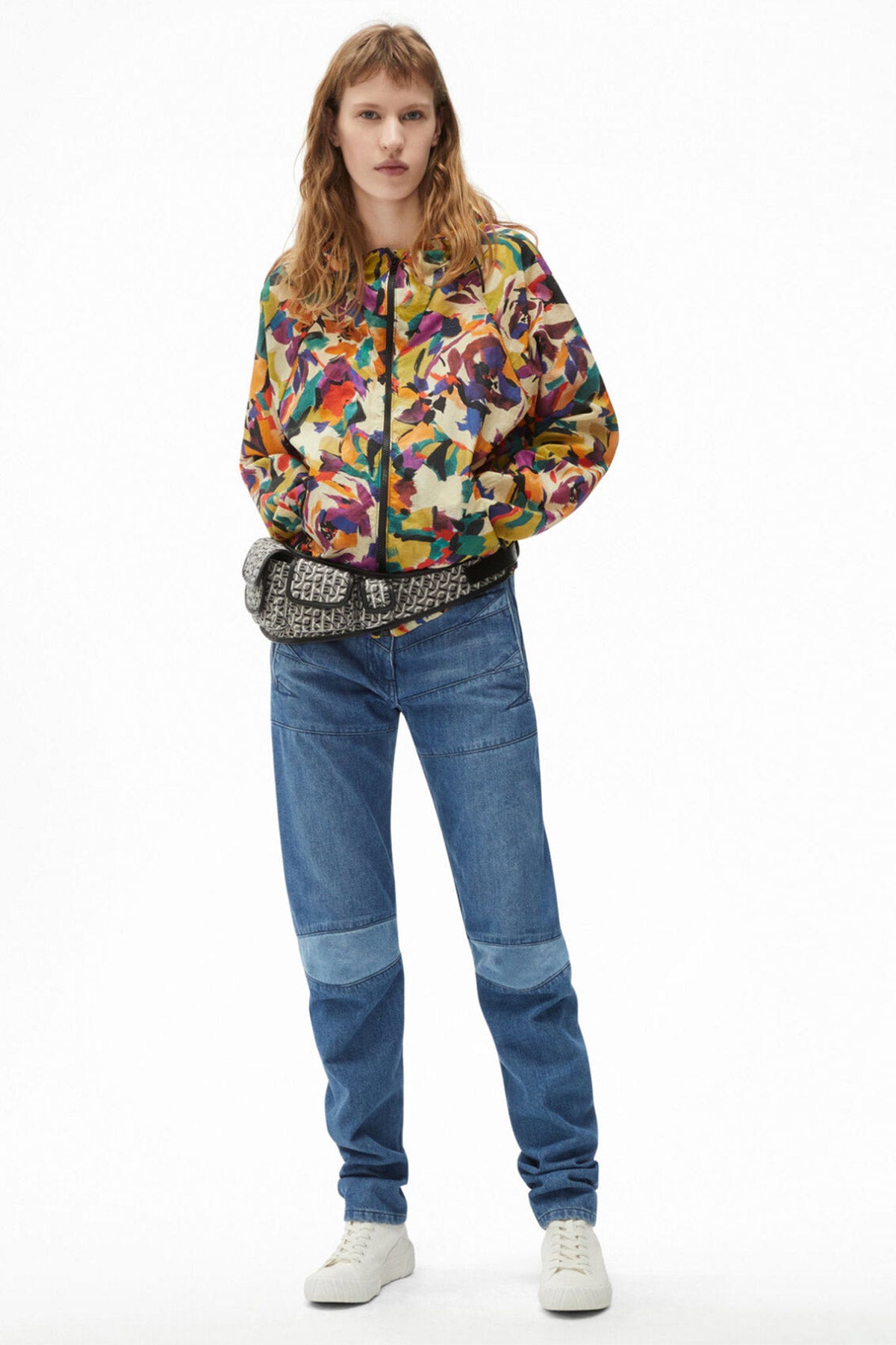 Kenzo Renkli Desenli Kapüşonlu Rüzgarlık Mont-Libas Trendy Fashion Store