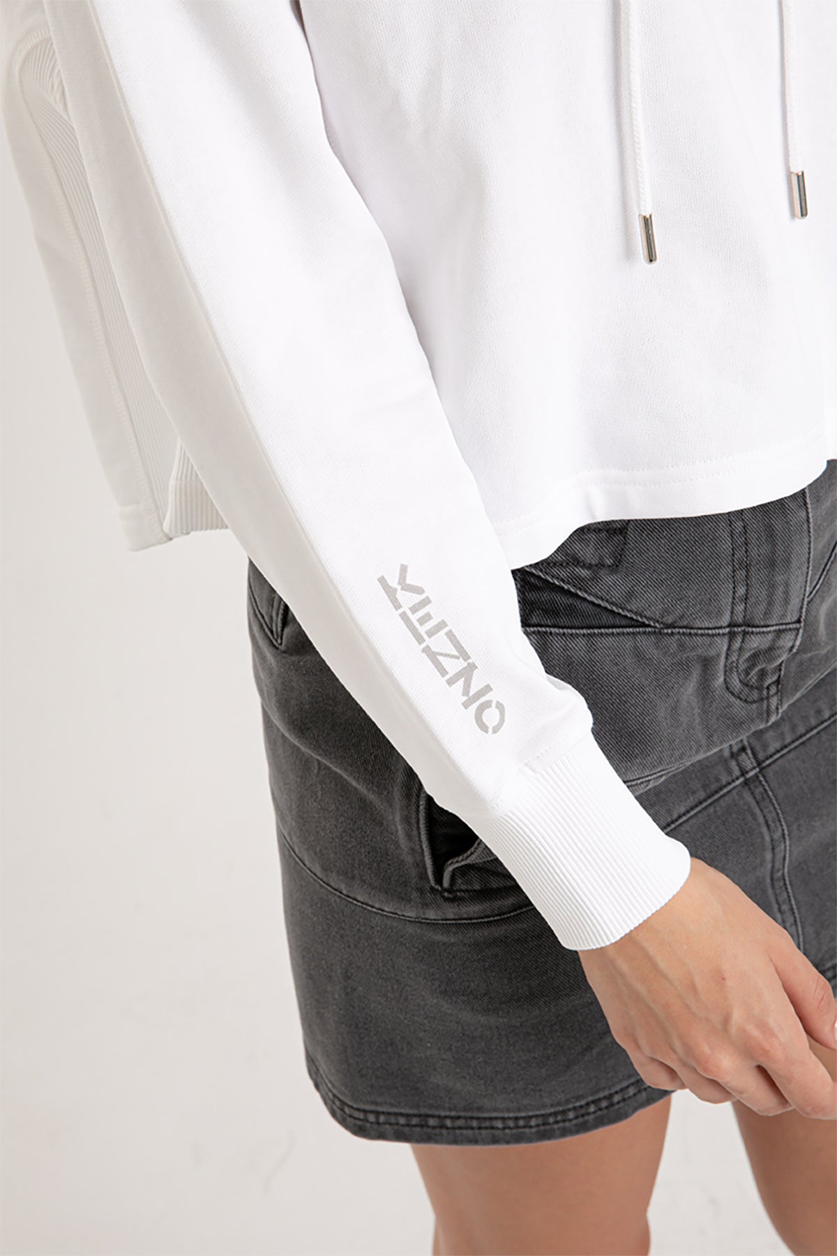 Kenzo Kapüşonlu Crop Sweatshirt-Libas Trendy Fashion Store