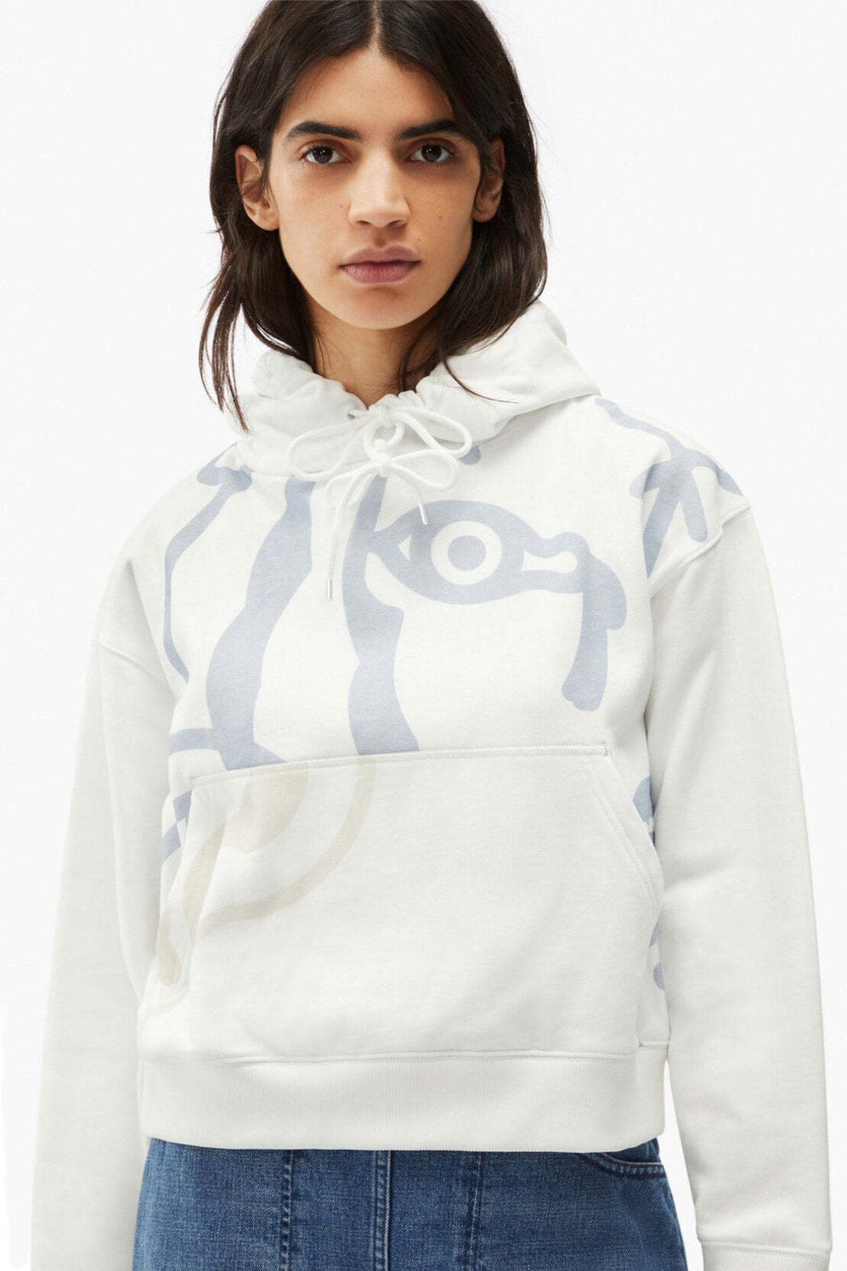 Kenzo Grafik Logo Baskılı Kapüşonlu Sweatshirt-Libas Trendy Fashion Store