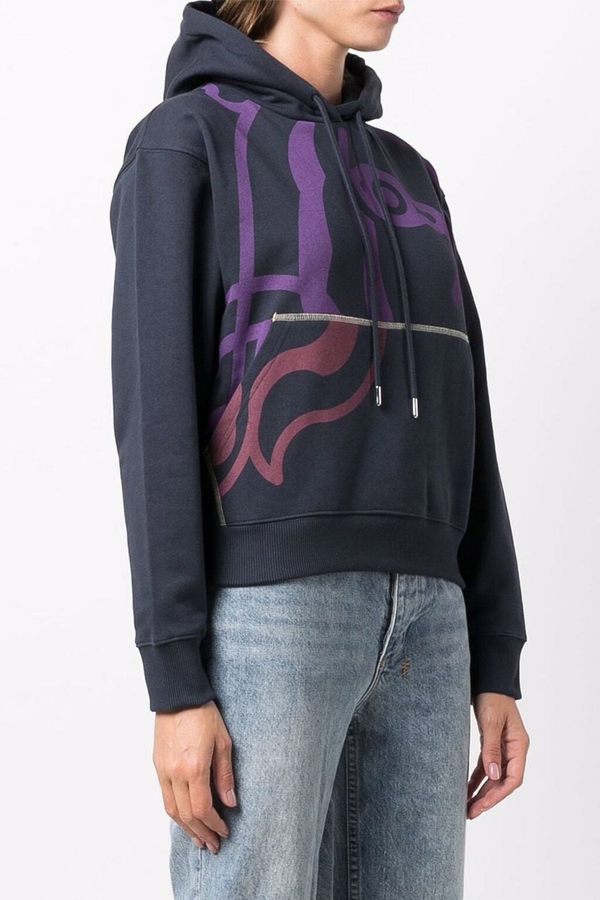 Kenzo Grafik Logo Baskılı Kapüşonlu Sweatshirt-Libas Trendy Fashion Store