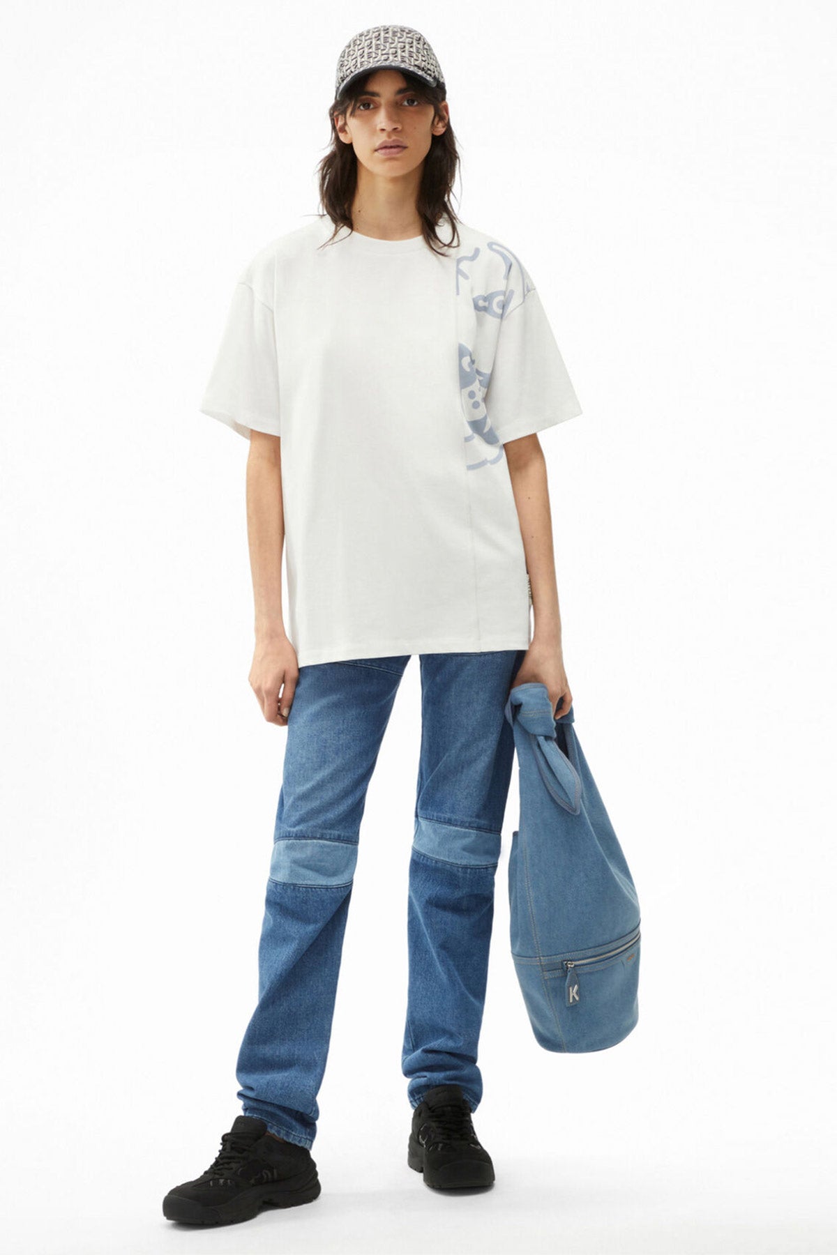 Kenzo Geniş Kesim Yarım Kaplan Grafikli T-shirt-Libas Trendy Fashion Store