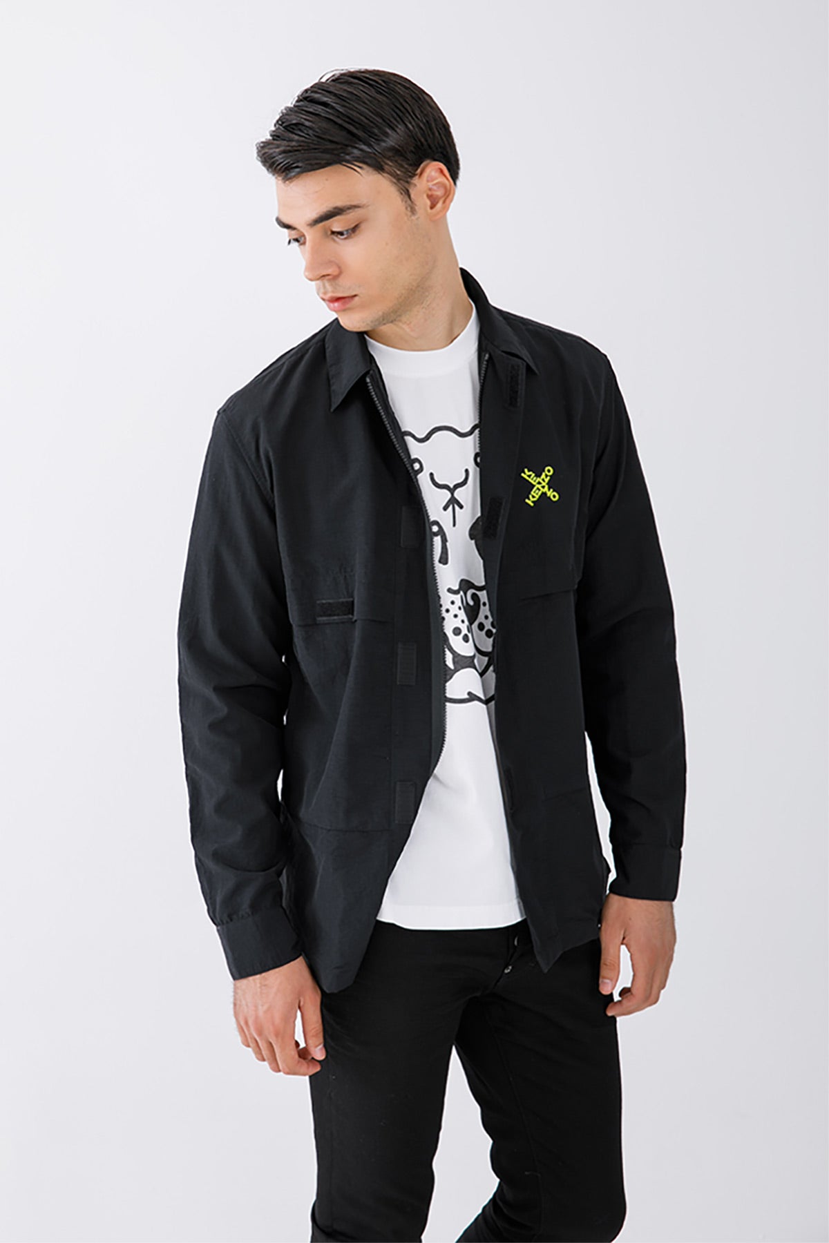 Kenzo Sport Cırt Cırt Detaylı Gömlek Ceket-Libas Trendy Fashion Store