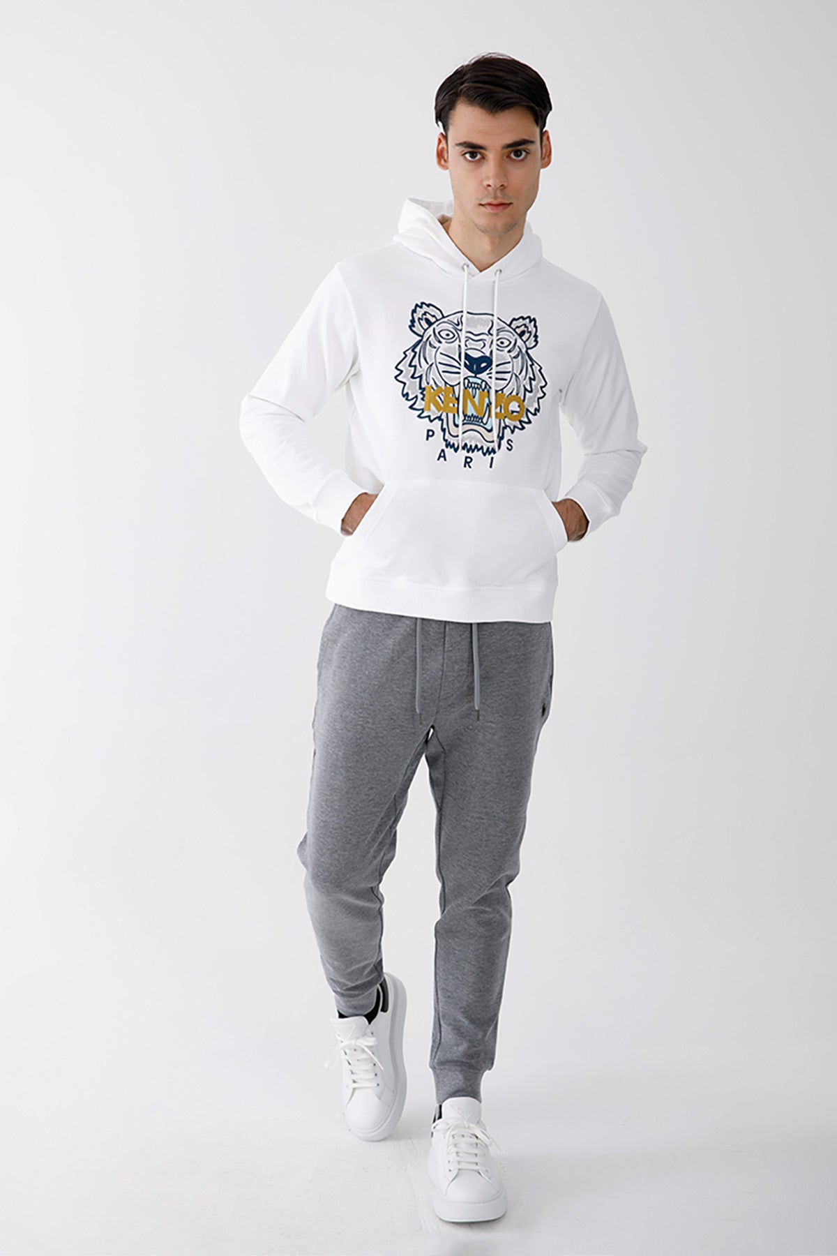 Kenzo Kaplan Logolu Kapüşonlu Sweatshirt-Libas Trendy Fashion Store