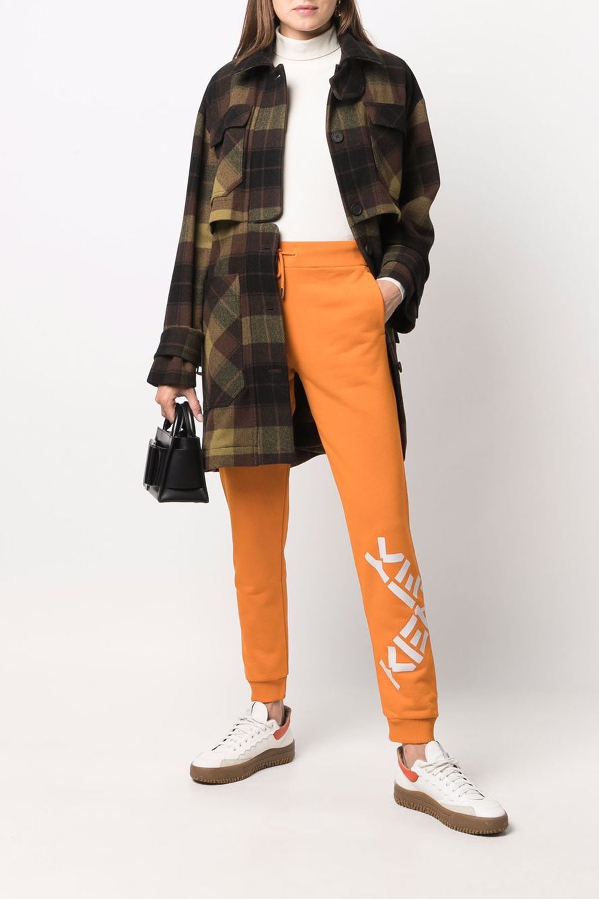 Kenzo Ekoseli Yün Kaban-Libas Trendy Fashion Store