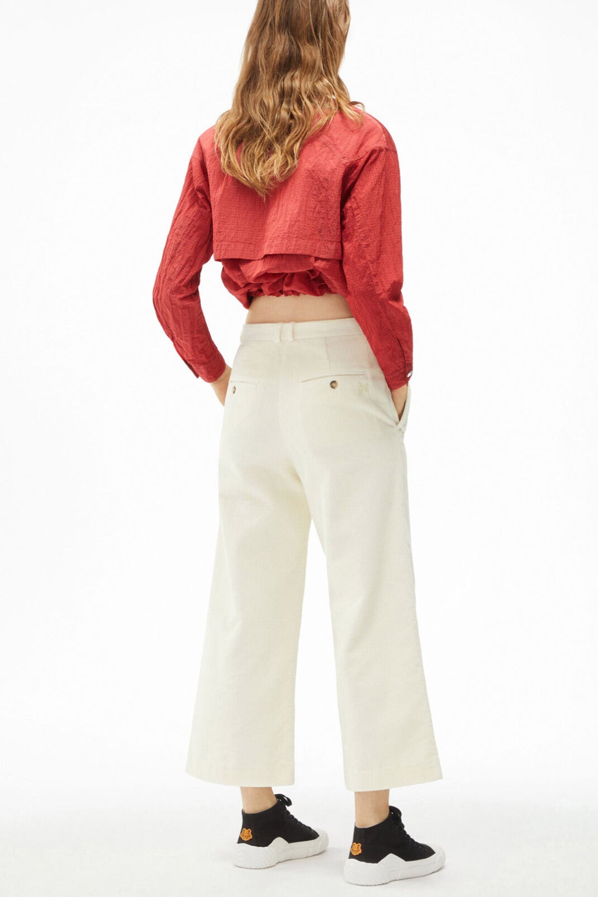 Kenzo Fitilli Kadife Yüksek Bel Crop Pantolon-Libas Trendy Fashion Store