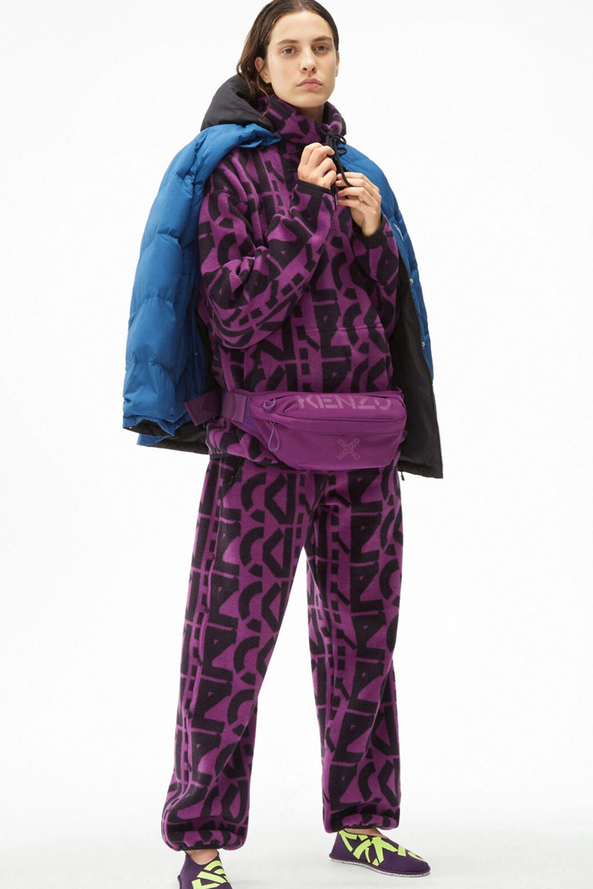 Kenzo Monogramlı Polar Sweatshirt-Libas Trendy Fashion Store