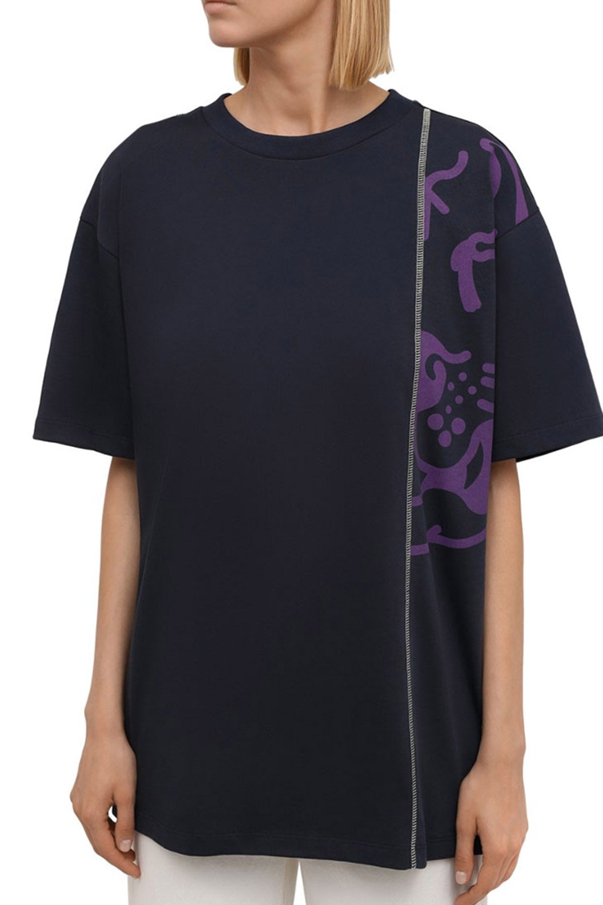 Kenzo Geniş Kesim Kaplan Grafikli T-shirt-Libas Trendy Fashion Store