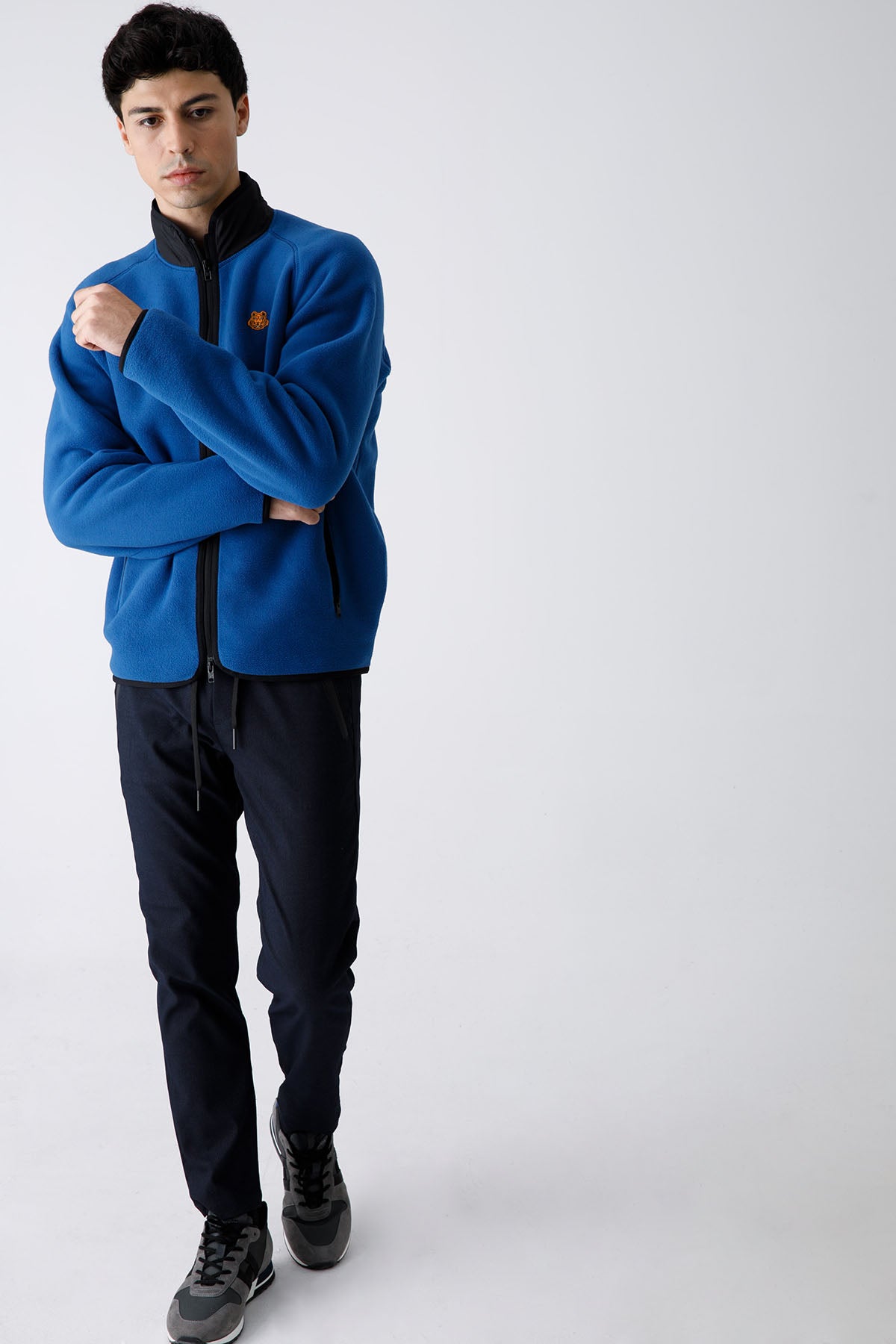 Kenzo Kaplan Logolu Fermuarlı Polar Ceket-Libas Trendy Fashion Store