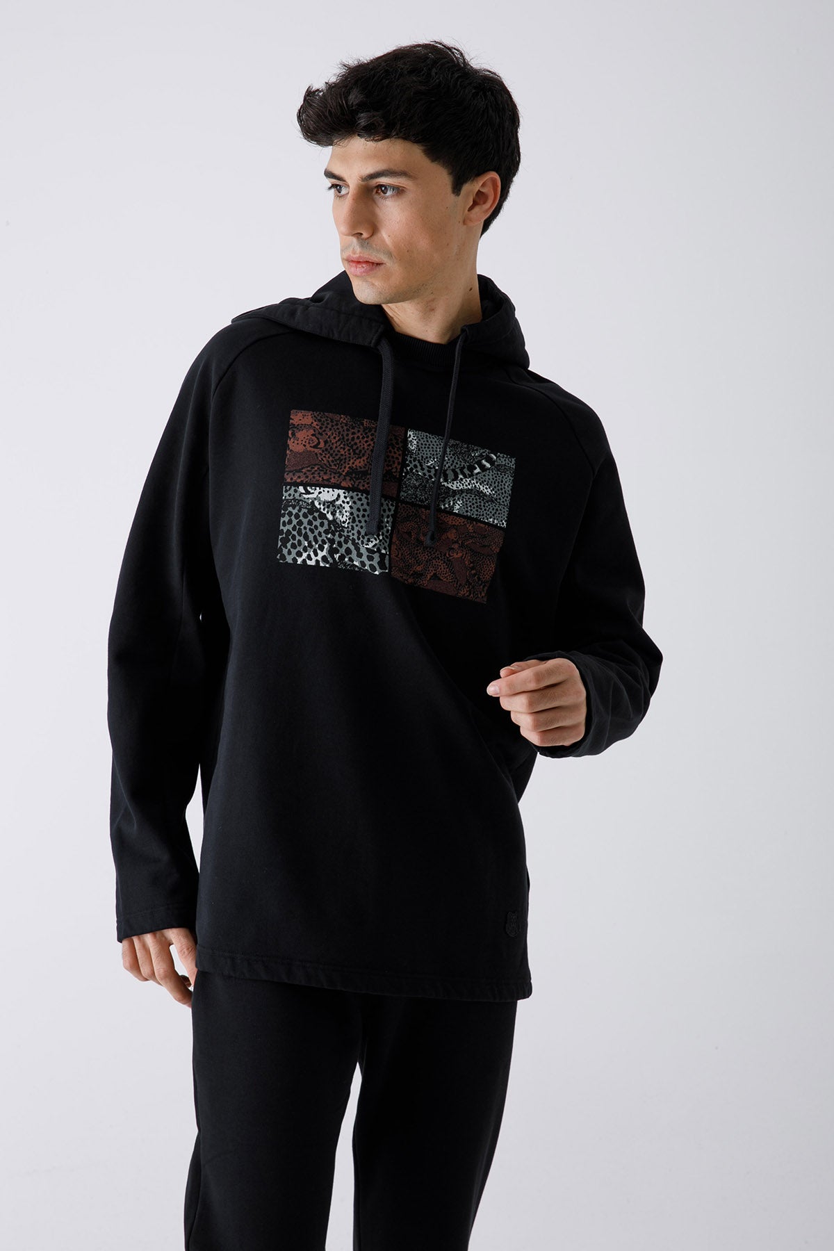 Kenzo Geniş Kesim Çita Logolu Kapüşonlu Sweatshirt-Libas Trendy Fashion Store