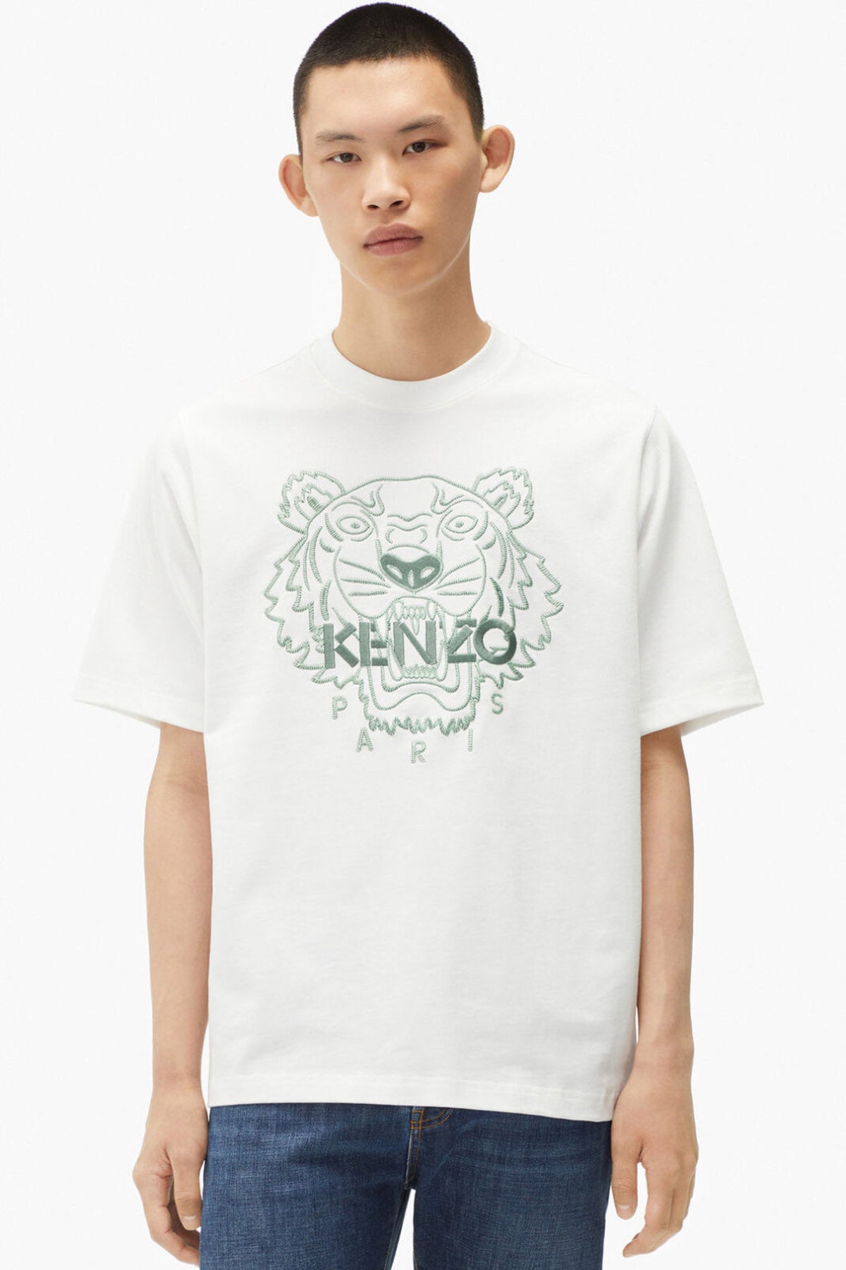 Kenzo Kaplan Logolu Rahat Kesim T-shirt-Libas Trendy Fashion Store