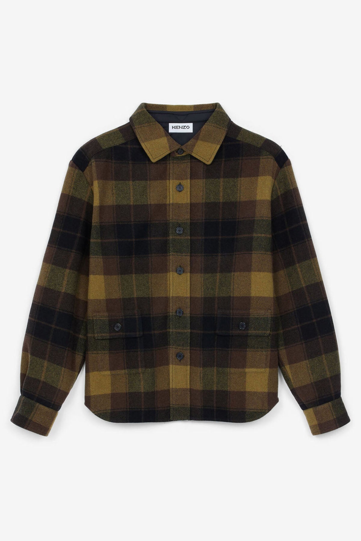 Kenzo Ekoseli Yün Gömlek Ceket-Libas Trendy Fashion Store