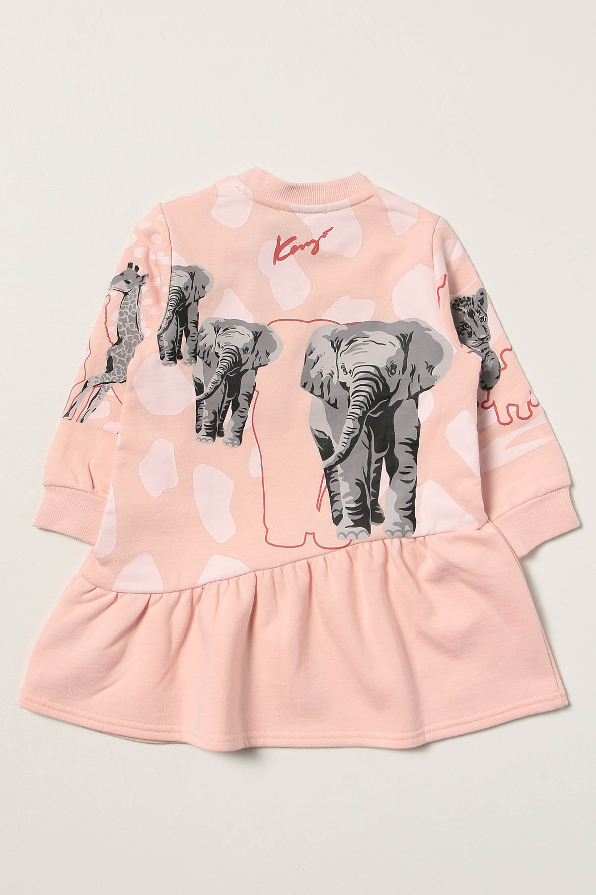 Kenzo Kids 12 Aylık Kız Bebek Logolu Sweatshirt Elbise-Libas Trendy Fashion Store