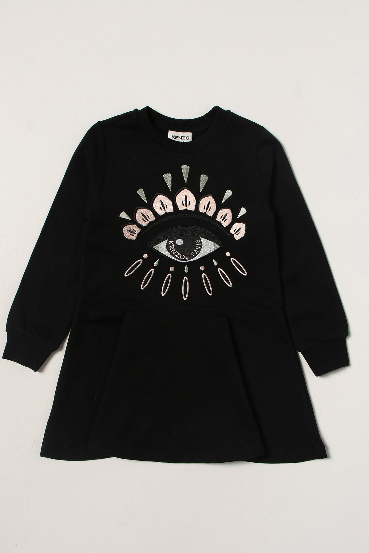 Kenzo Kids 10-12 Yaş Kız Çocuk Göz Logolu Elbise-Libas Trendy Fashion Store