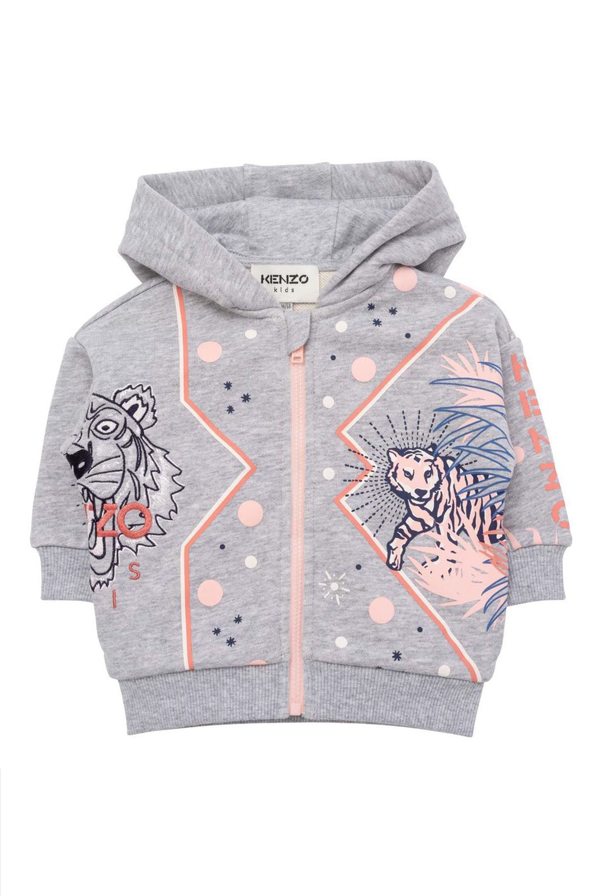 Kenzo Kids 12 Aylık Kız Bebek Logolu Sweatshirt Ceket-Libas Trendy Fashion Store