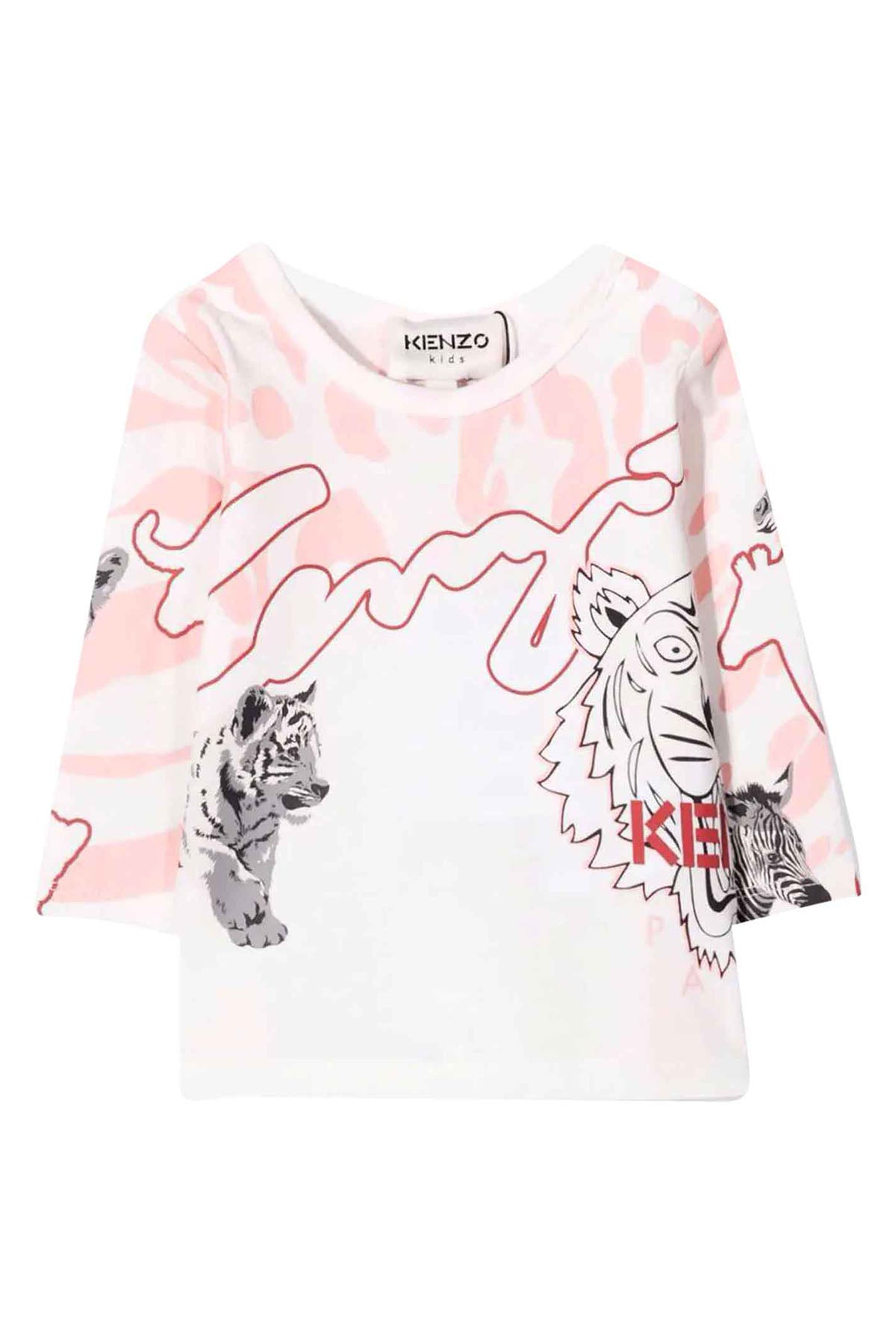 Kenzo Kids 12 Aylık Kız Bebek Logolu Uzun Kollu T-shirt-Libas Trendy Fashion Store