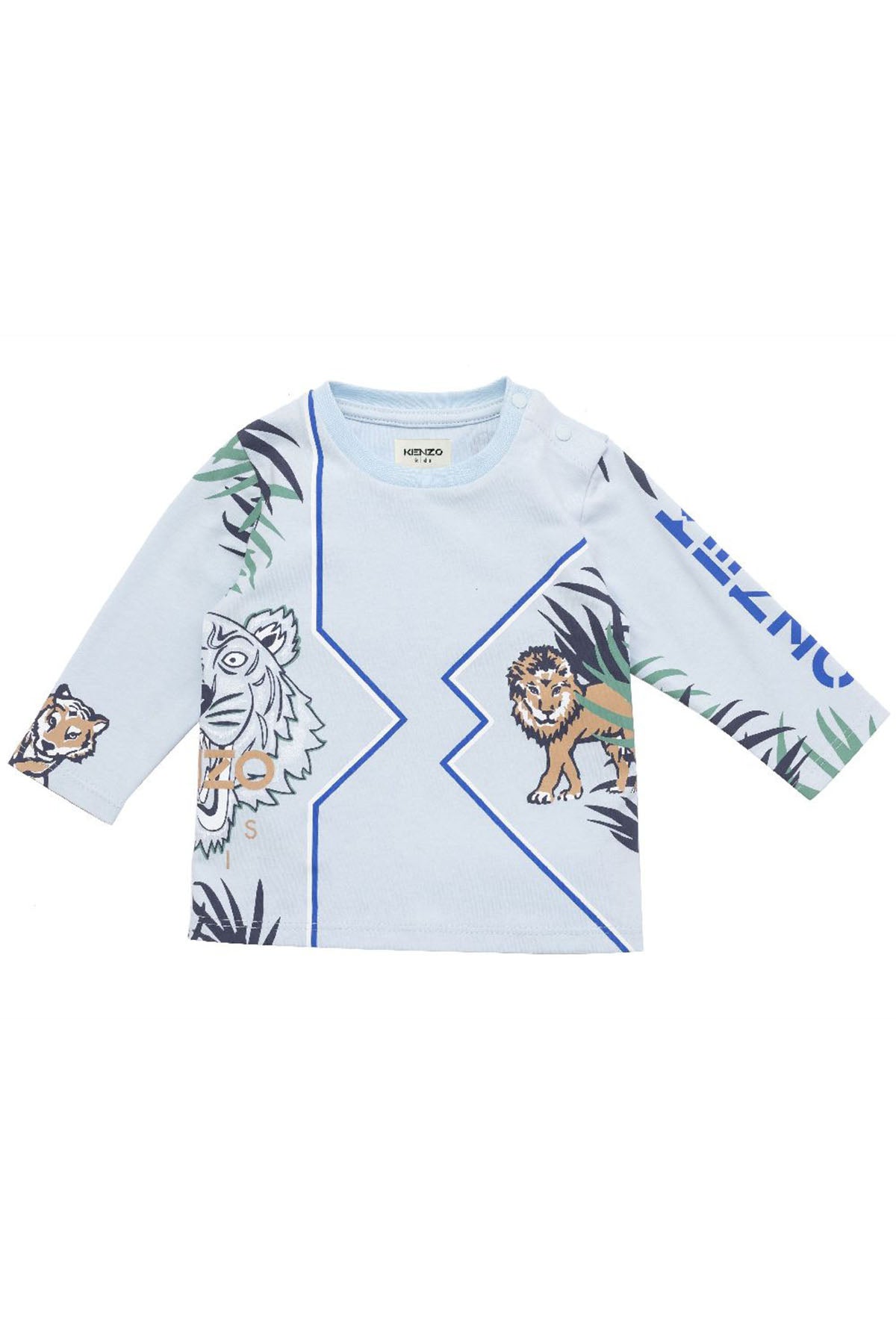 Kenzo Kids 12 Aylık Erkek Bebek Logolu Uzun Kollu T-shirt-Libas Trendy Fashion Store