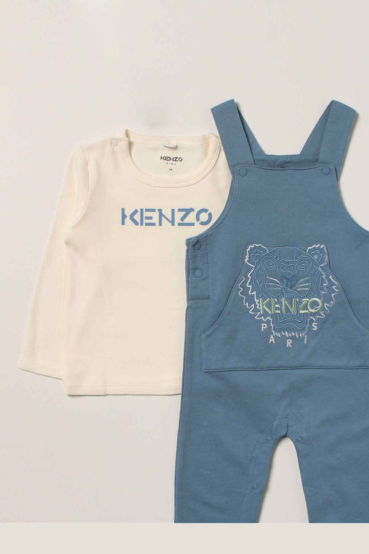 Kenzo Kids 6-12 Ay Erkek Bebek Kaplan Logolu Tulum Set-Libas Trendy Fashion Store