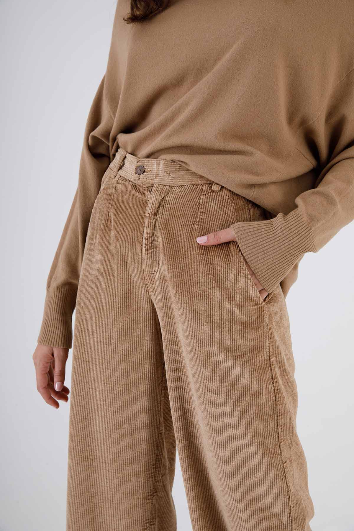 Transit Fitilli Kadife Streç Pantolon-Libas Trendy Fashion Store