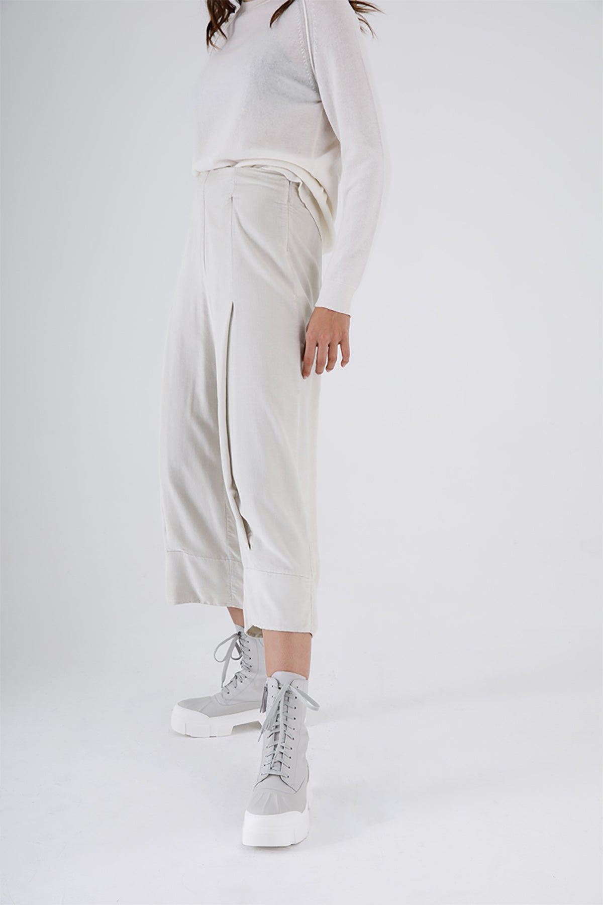 Transit Yüksek Bel Pileli Crop Pantolon-Libas Trendy Fashion Store