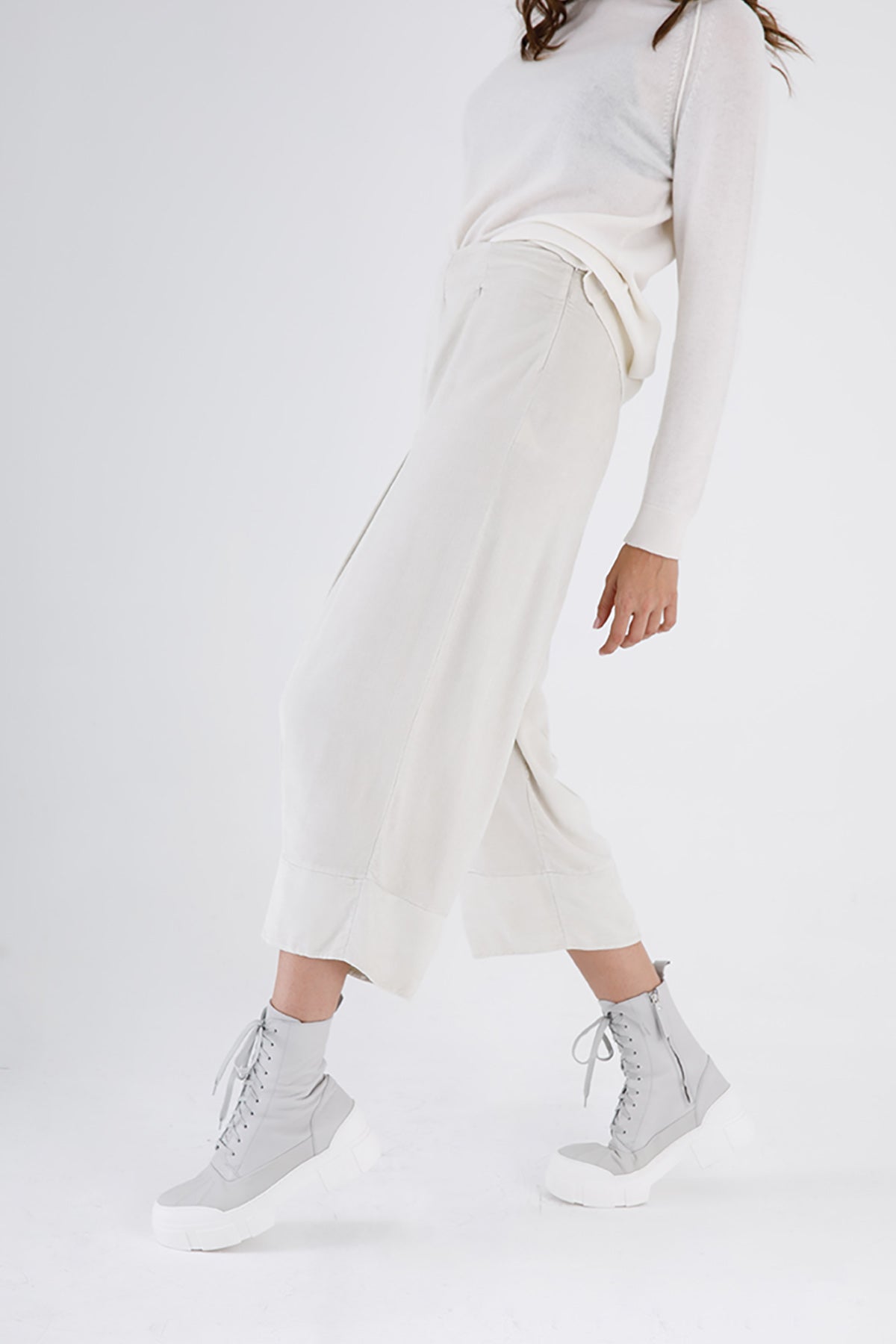 Transit Yüksek Bel Pileli Crop Pantolon-Libas Trendy Fashion Store