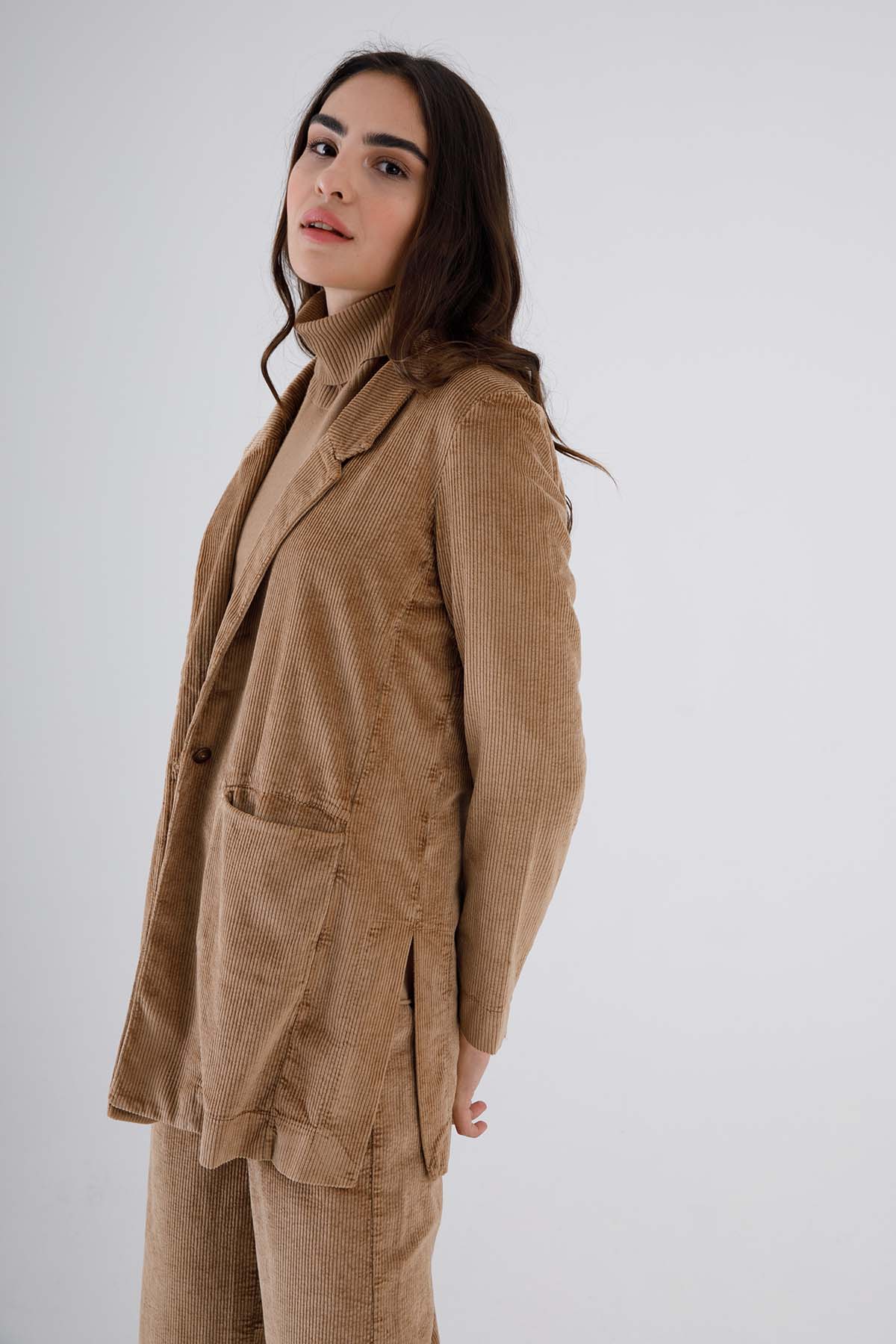 Transit Fitilli Kadife Blazer Ceket-Libas Trendy Fashion Store