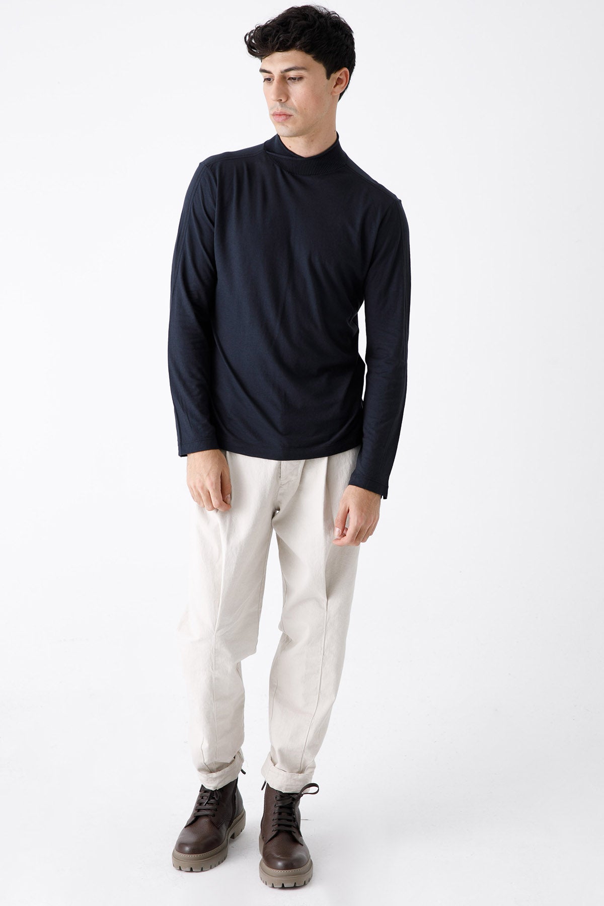 Transit Dik Yaka Kaşmirli Triko-Libas Trendy Fashion Store