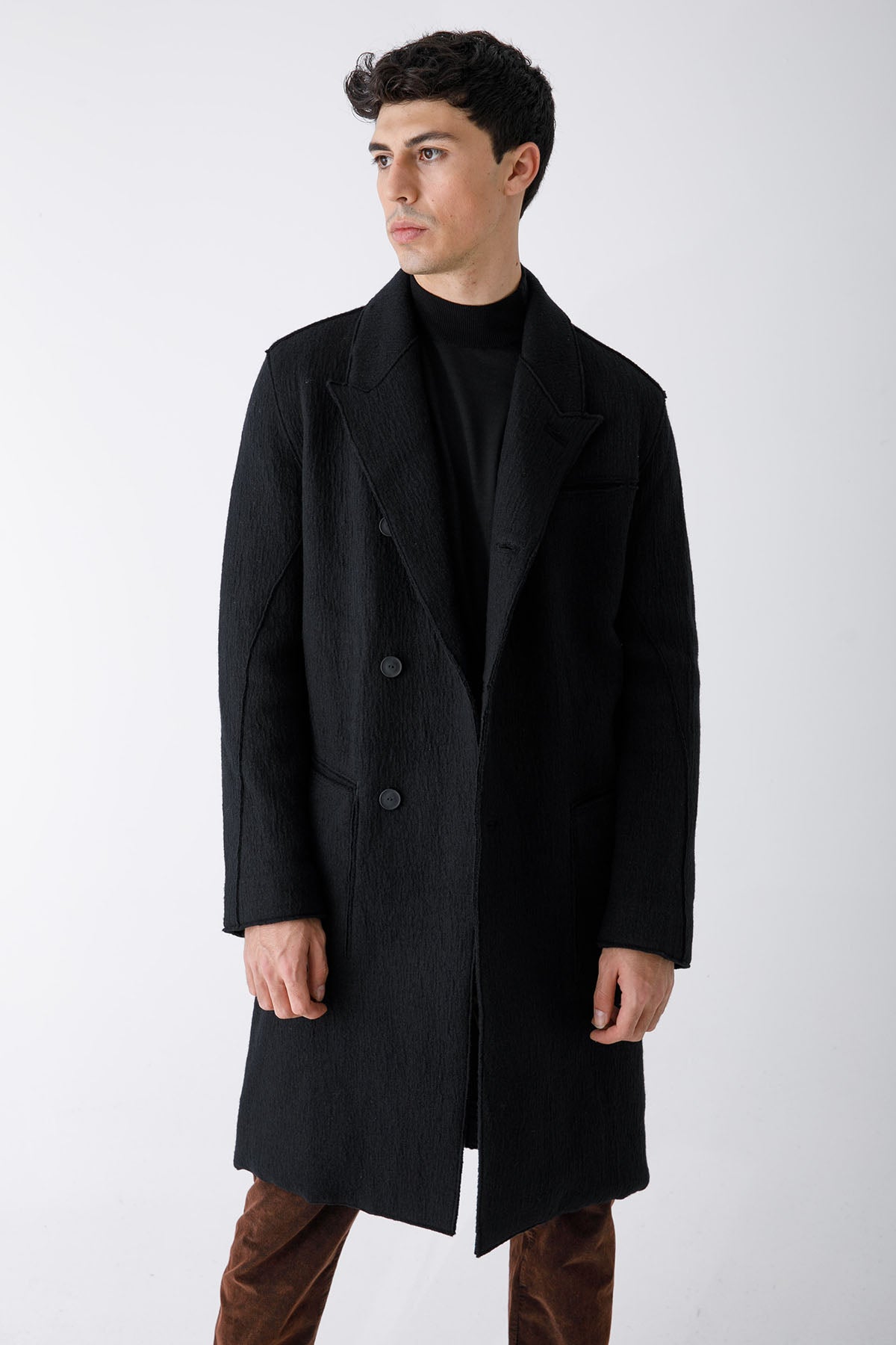 Transit Kruvaze Yün Kaban-Libas Trendy Fashion Store