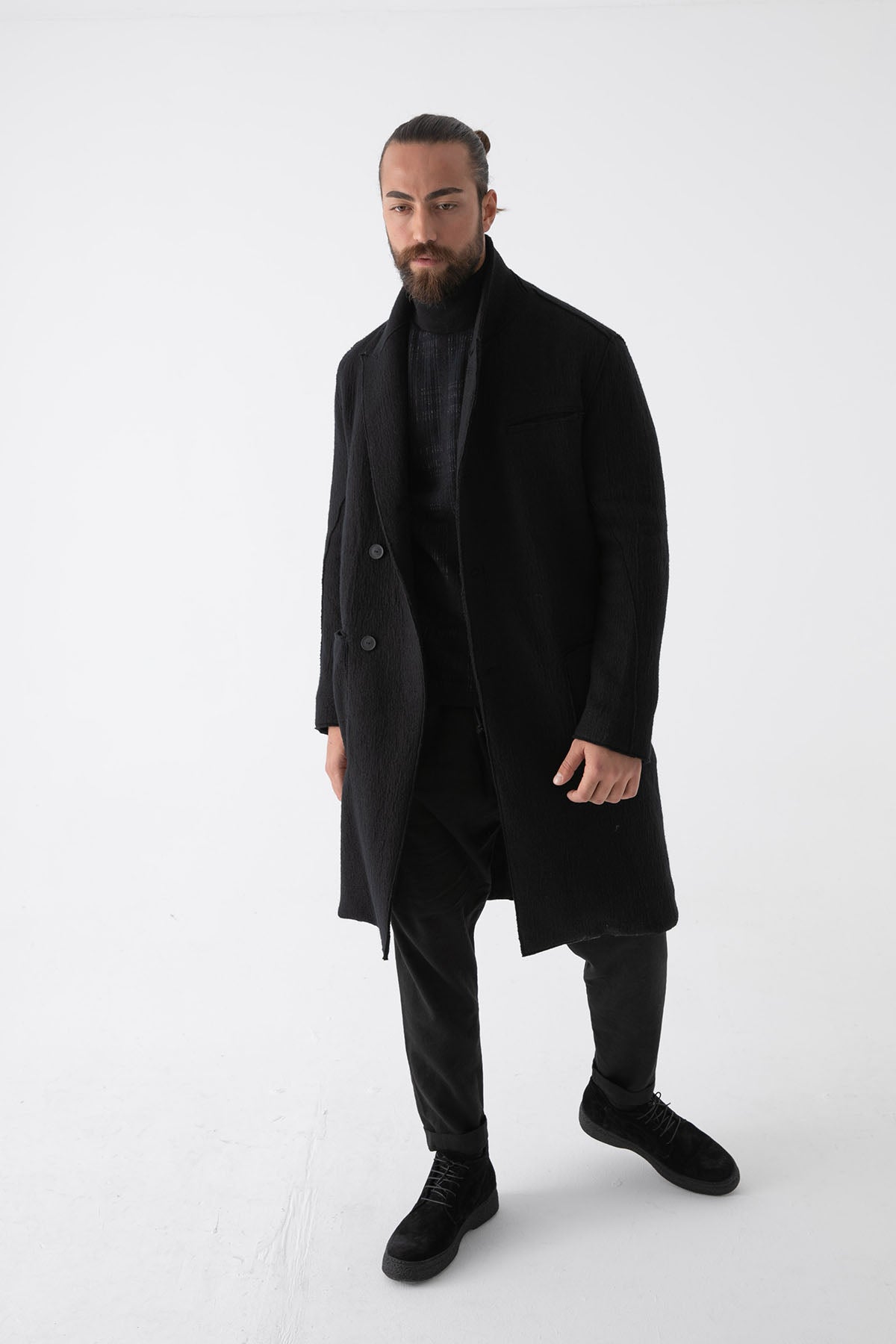 Transit Kruvaze Yün Kaban-Libas Trendy Fashion Store