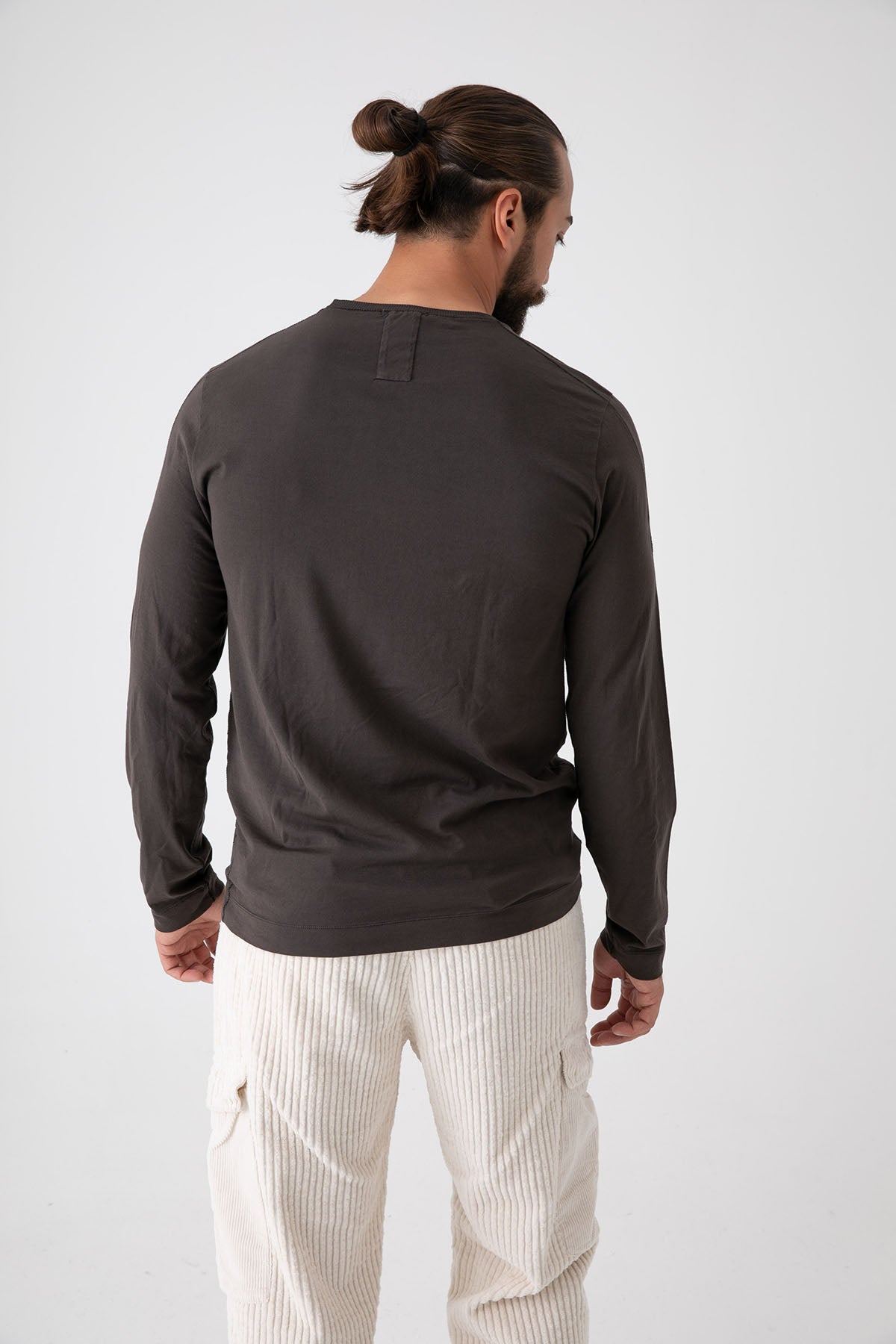 Transit Yuvarlak Yaka Uzun Kollu T-shirt-Libas Trendy Fashion Store