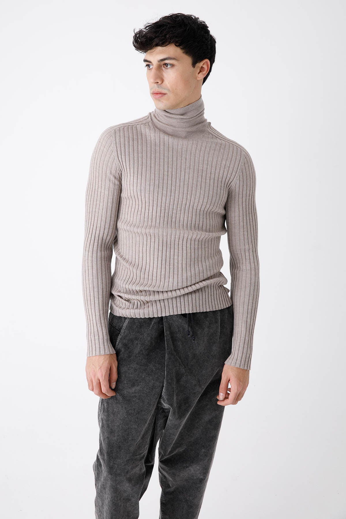 Transit Fitilli Balıkçı Yaka Yün Triko-Libas Trendy Fashion Store