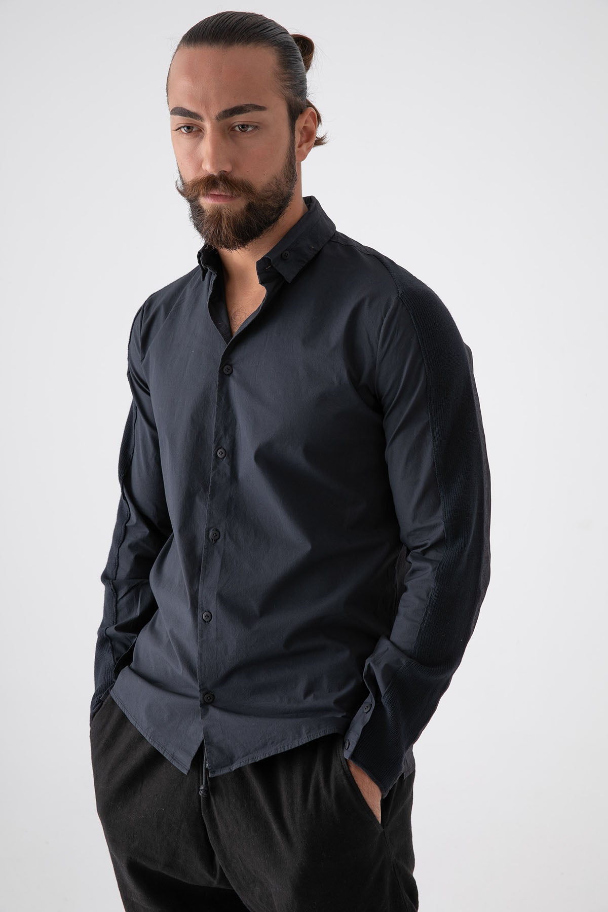 Transit Düğmeli Yaka Streç Gömlek-Libas Trendy Fashion Store