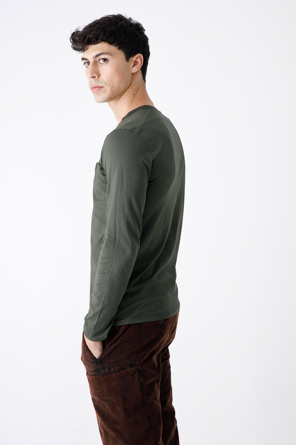 Transit Cep Detaylı Uzun Kollu T-shirt-Libas Trendy Fashion Store