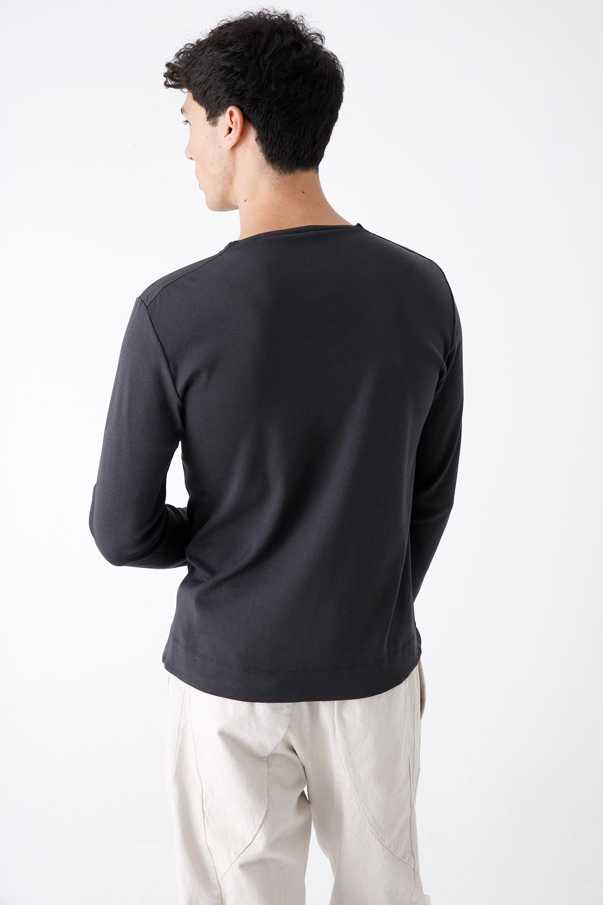 Transit Yuvarlak Yaka Uzun Kollu Streç T-shirt-Libas Trendy Fashion Store