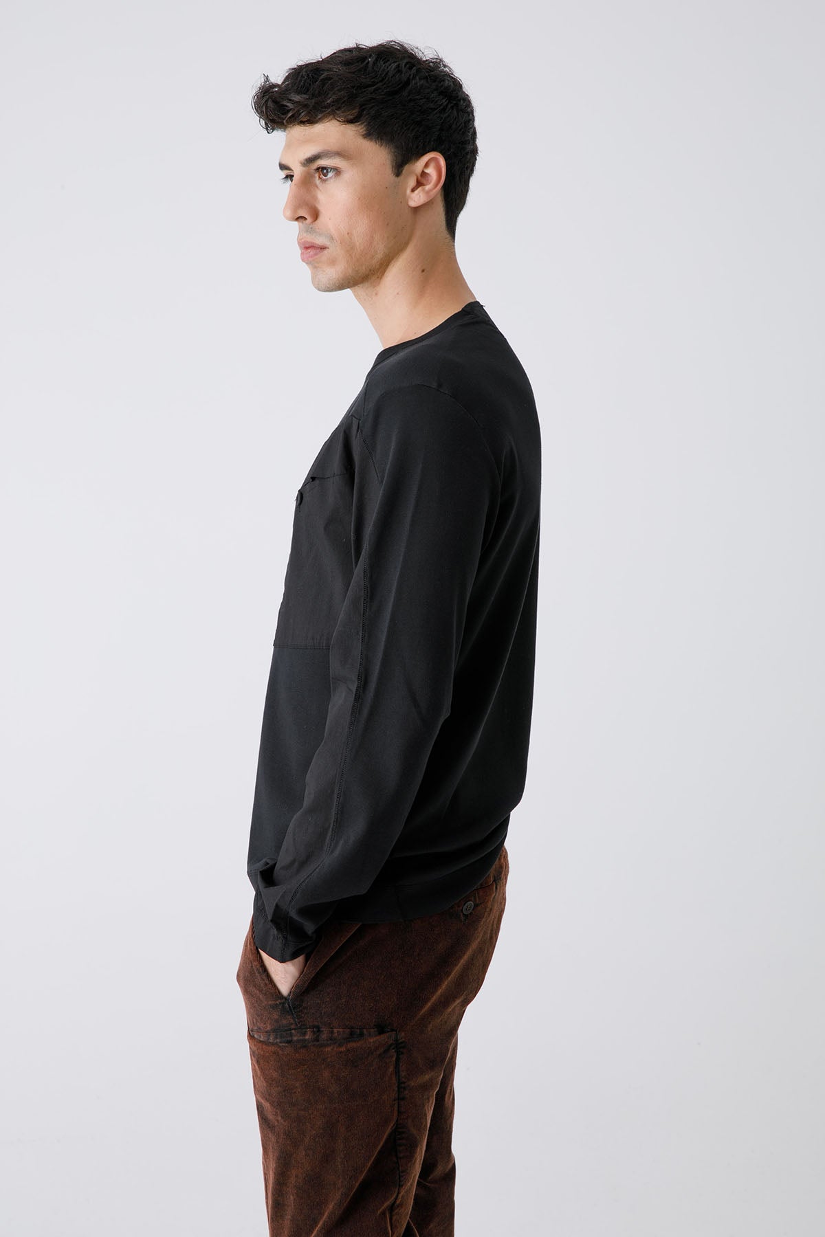 Transit Cep Detaylı Uzun Kollu T-shirt-Libas Trendy Fashion Store