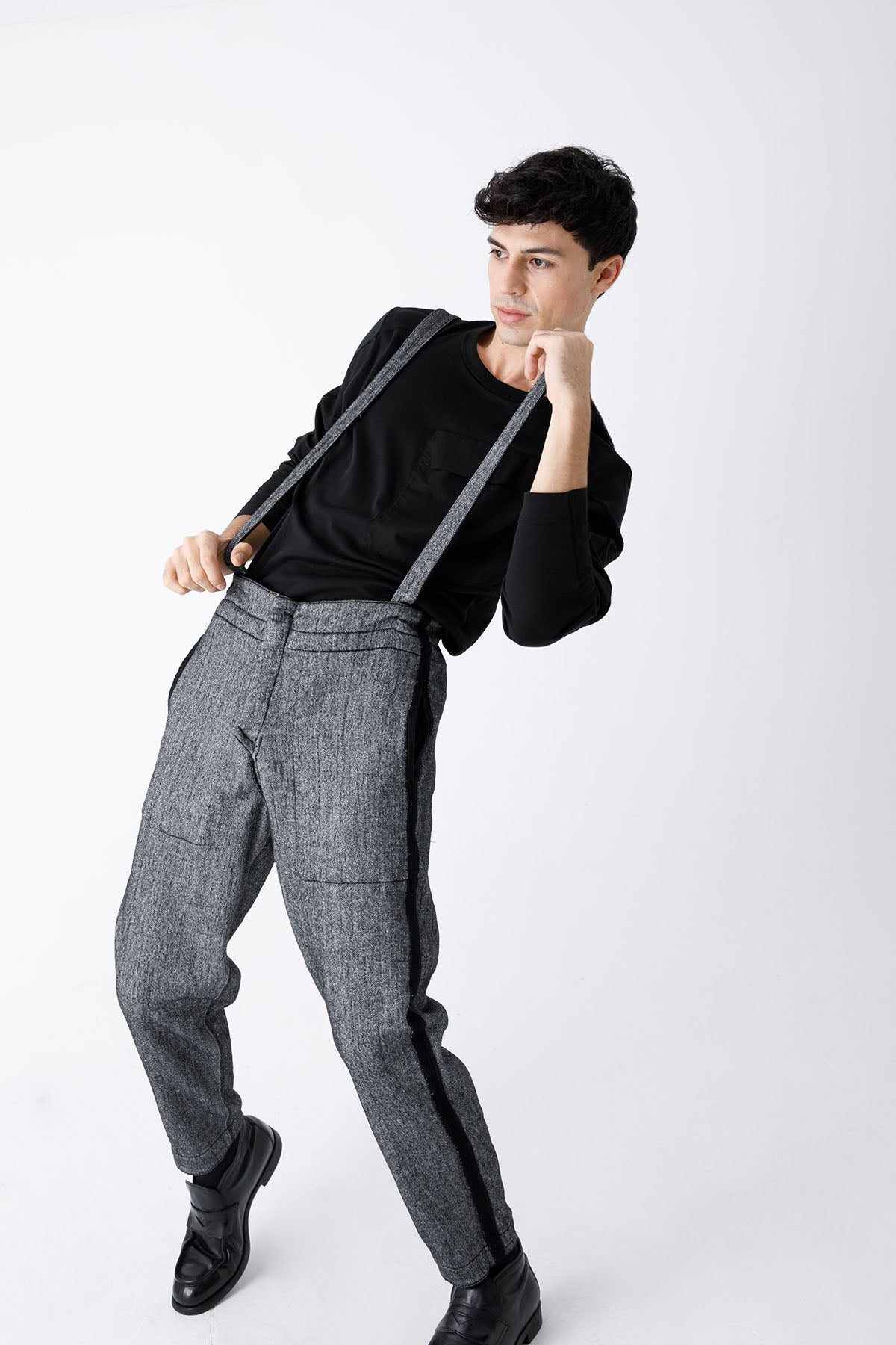 Transit Çift Taraflı Askılı Pantolon-Libas Trendy Fashion Store