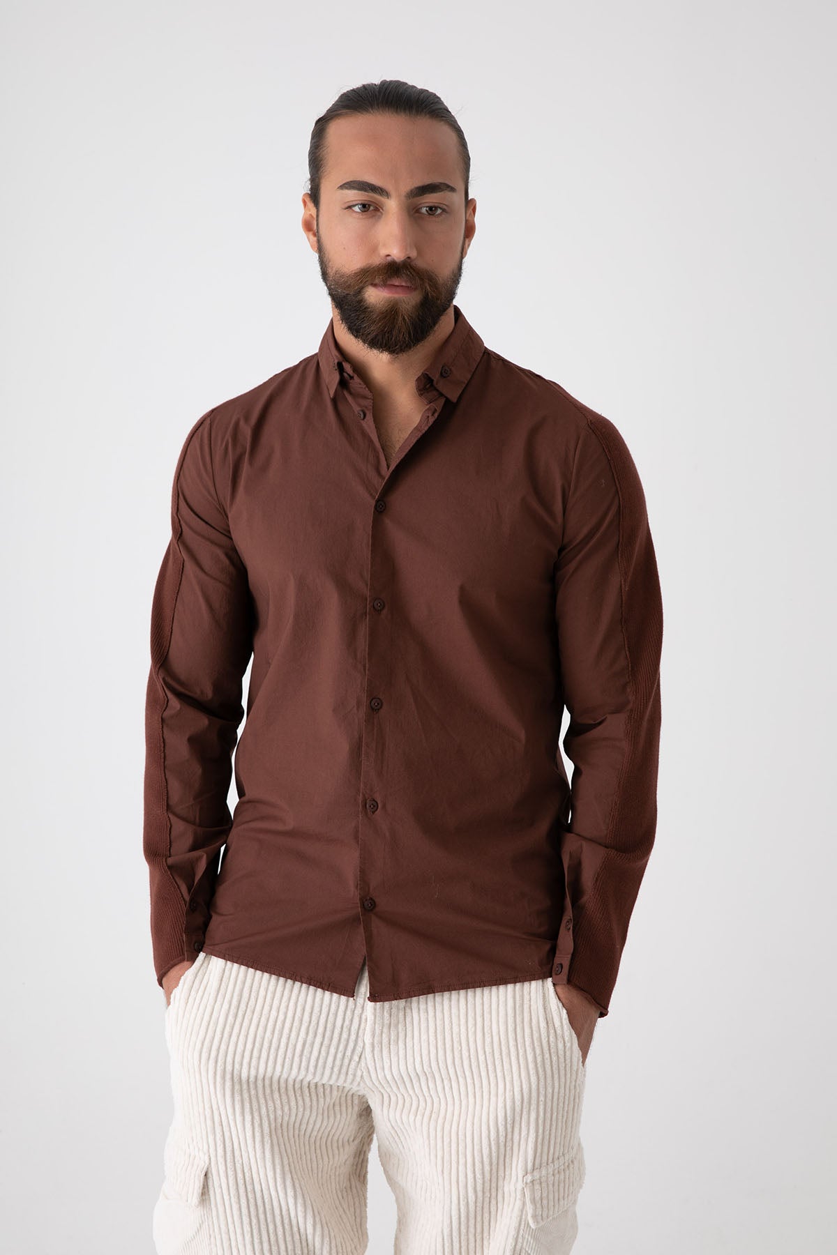 Transit Düğmeli Yaka Streç Gömlek-Libas Trendy Fashion Store