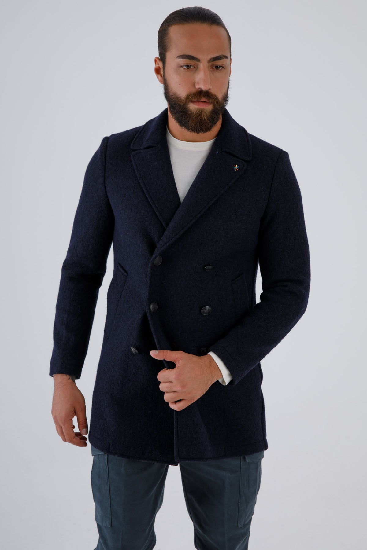 Manuel Ritz Kruvaze Yün Kaban-Libas Trendy Fashion Store