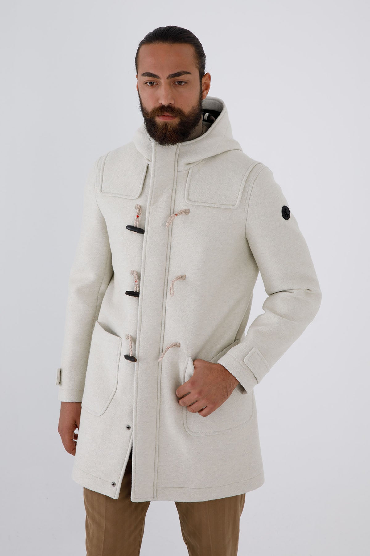 Manuel Ritz Neopren Astarlı Kapüşonlu Çoban Kaban-Libas Trendy Fashion Store