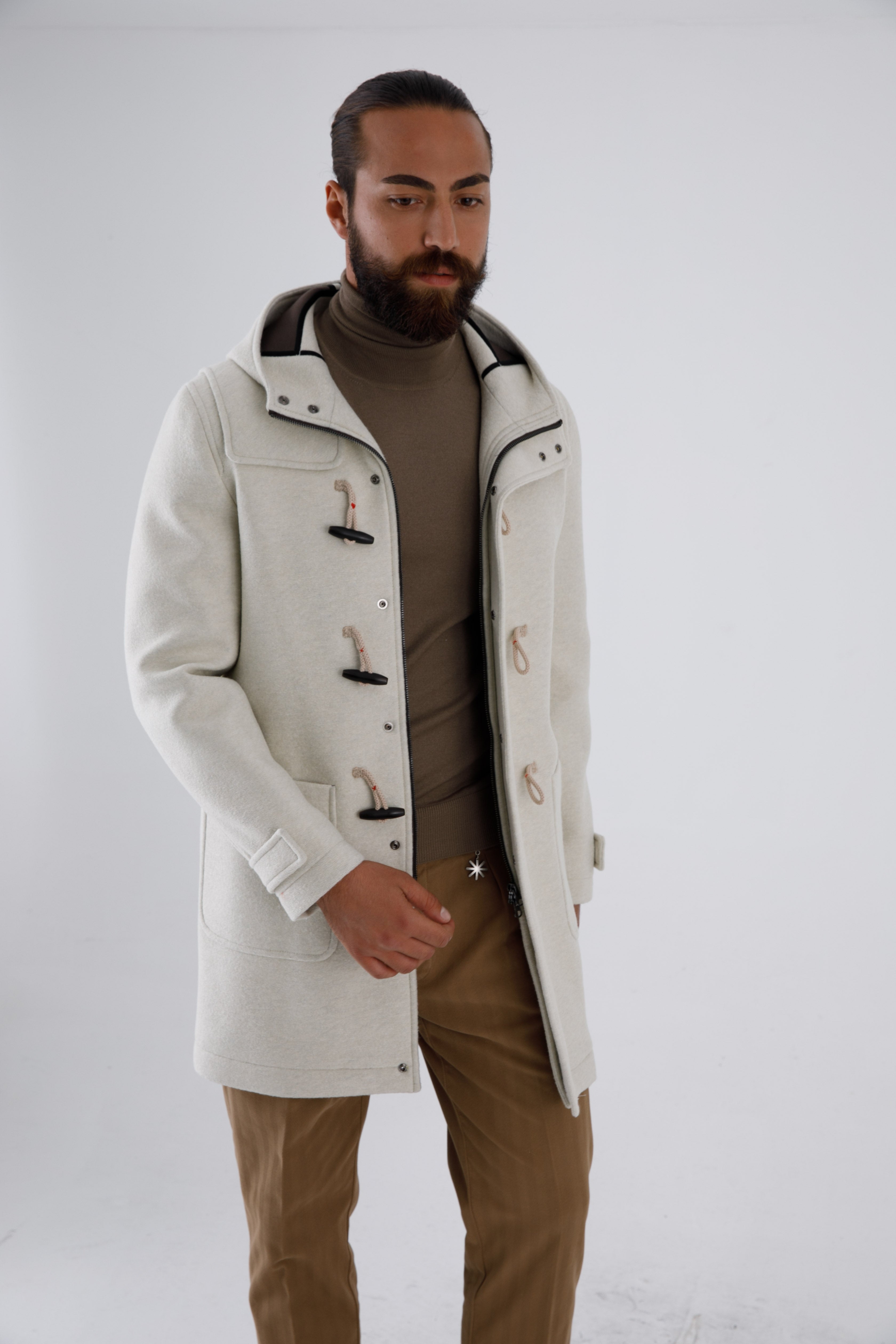 Manuel Ritz Neopren Astarlı Kapüşonlu Çoban Kaban-Libas Trendy Fashion Store