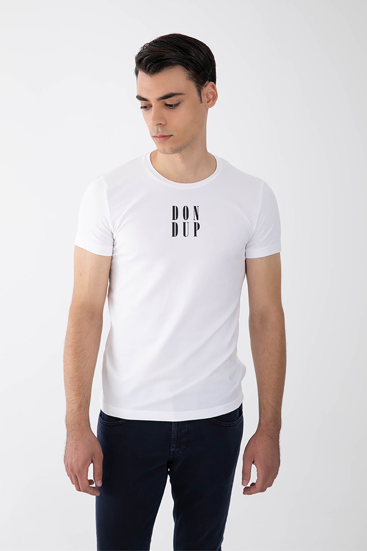 Dondup Yuvarlak Yaka Logolu Streç T-shirt-Libas Trendy Fashion Store