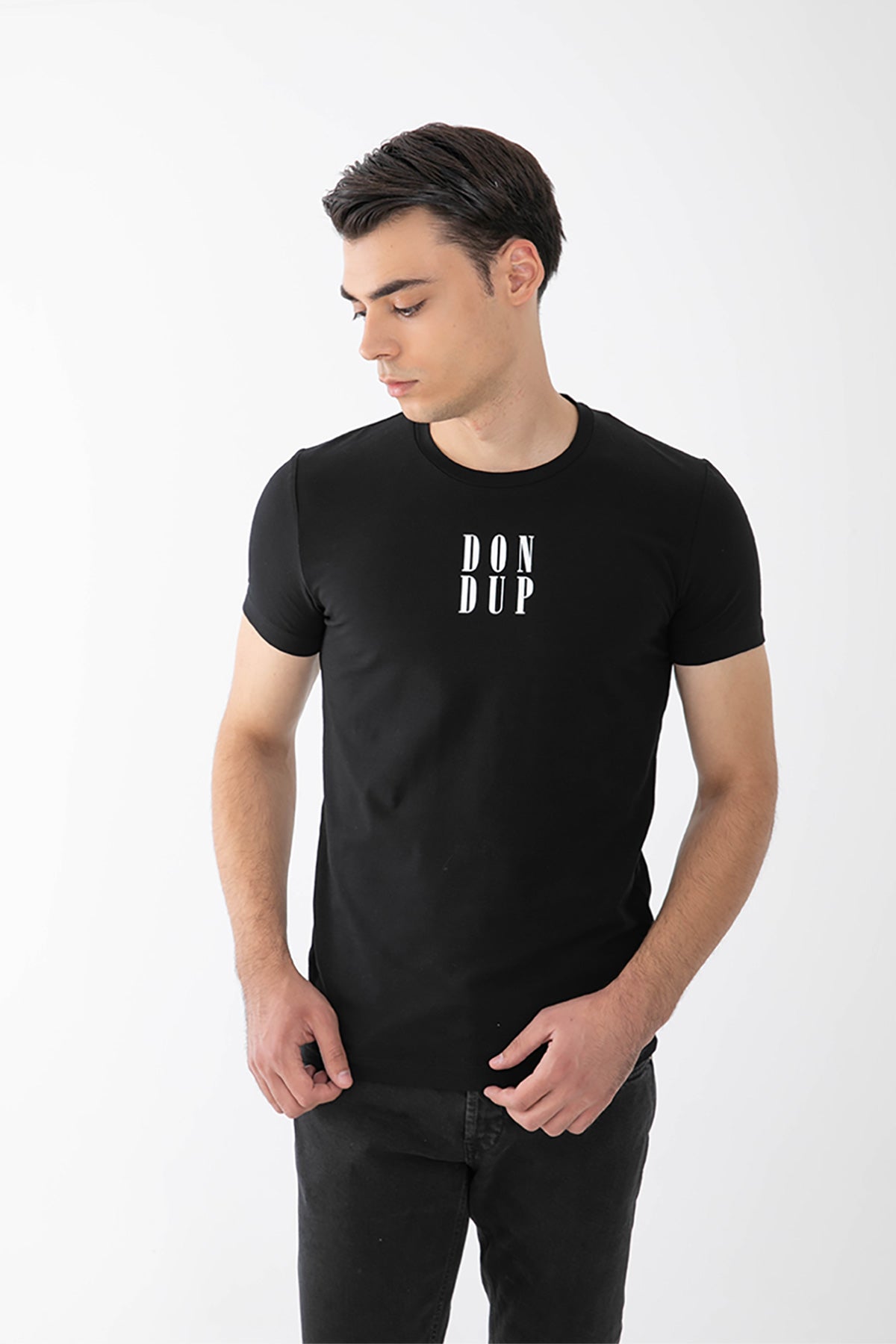 Dondup Yuvarlak Yaka Logolu Streç T-shirt-Libas Trendy Fashion Store