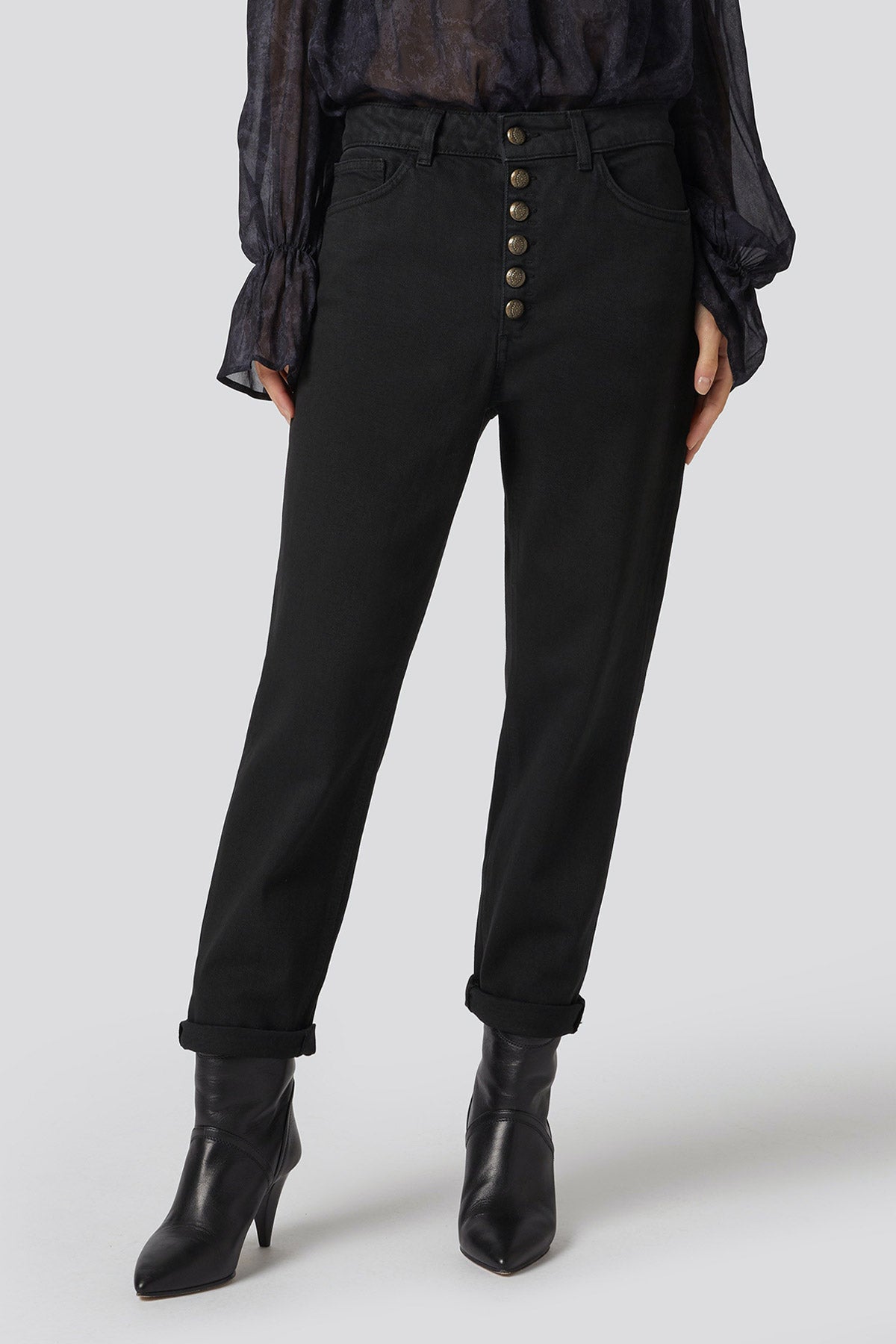 Dondup Loose Fit Koons Yüksek Bel Jeans-Libas Trendy Fashion Store