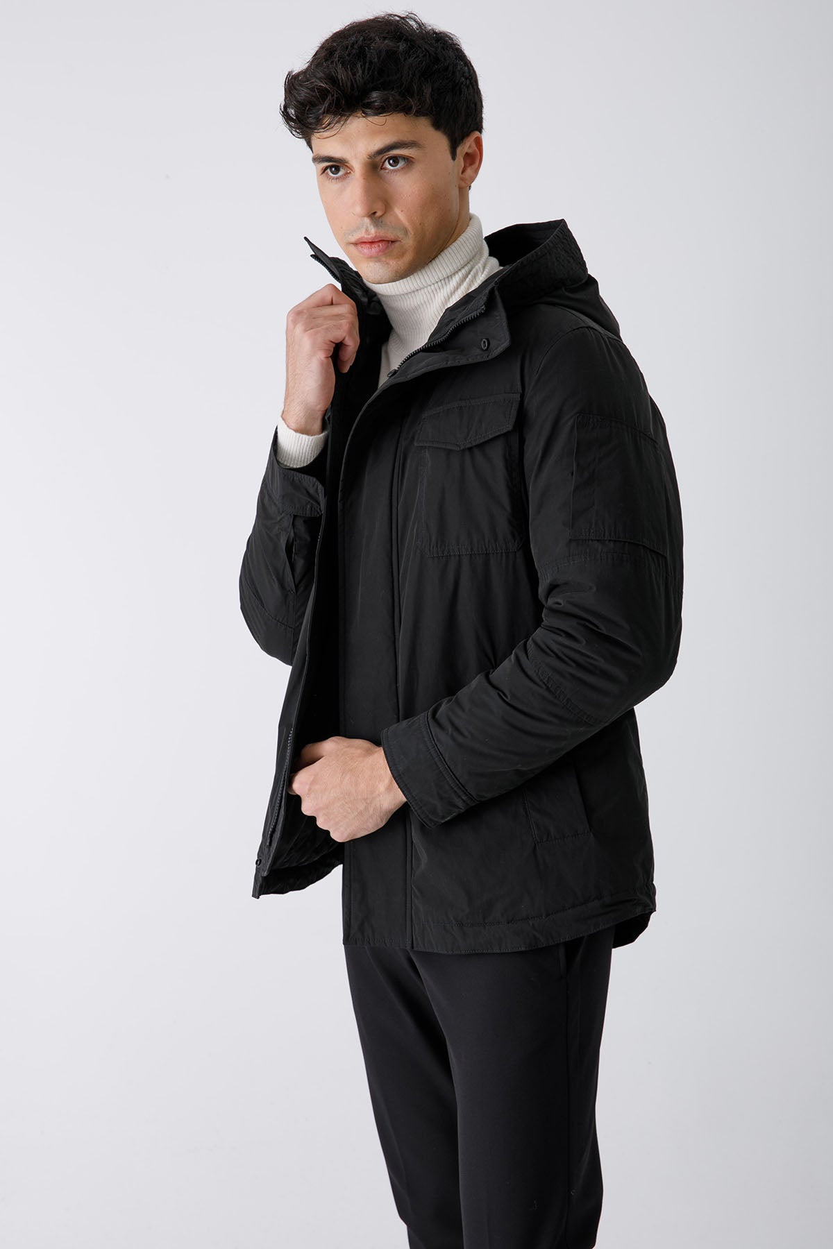 Dondup Cep Detaylı Kapüşonlu Kaban-Libas Trendy Fashion Store