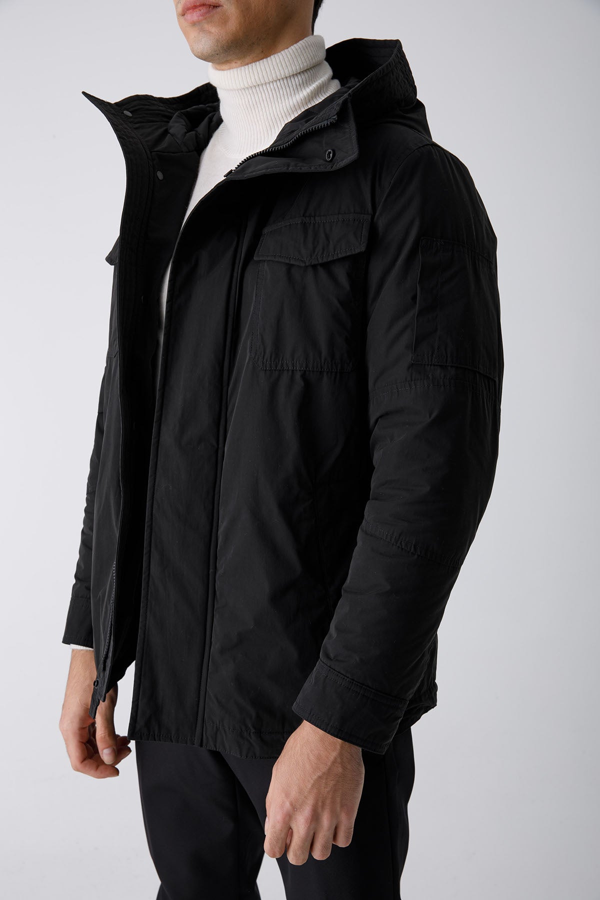 Dondup Cep Detaylı Kapüşonlu Kaban-Libas Trendy Fashion Store