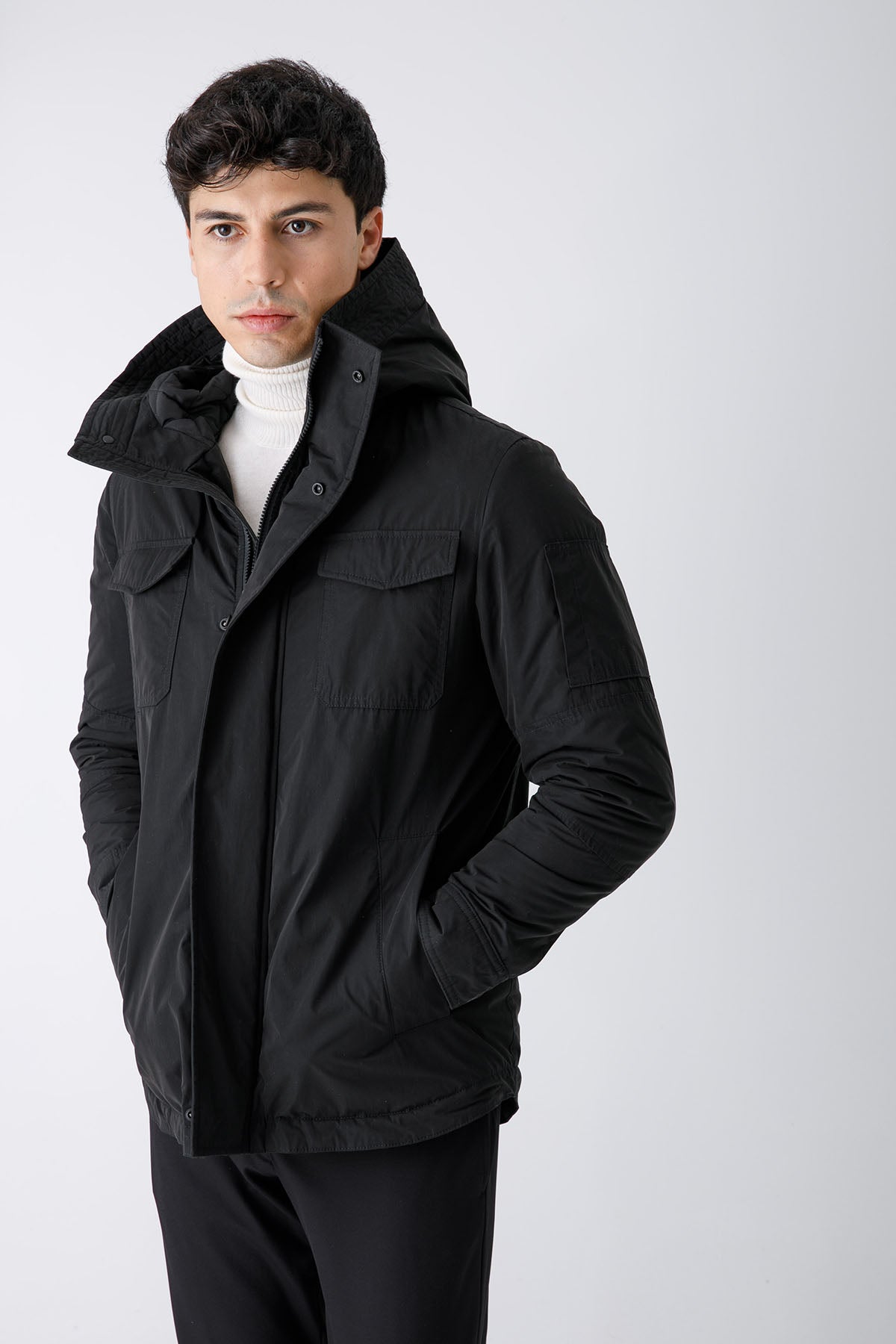 Dondup Cep Detaylı Kapüşonlu Kaban-Libas Trendy Fashion Store