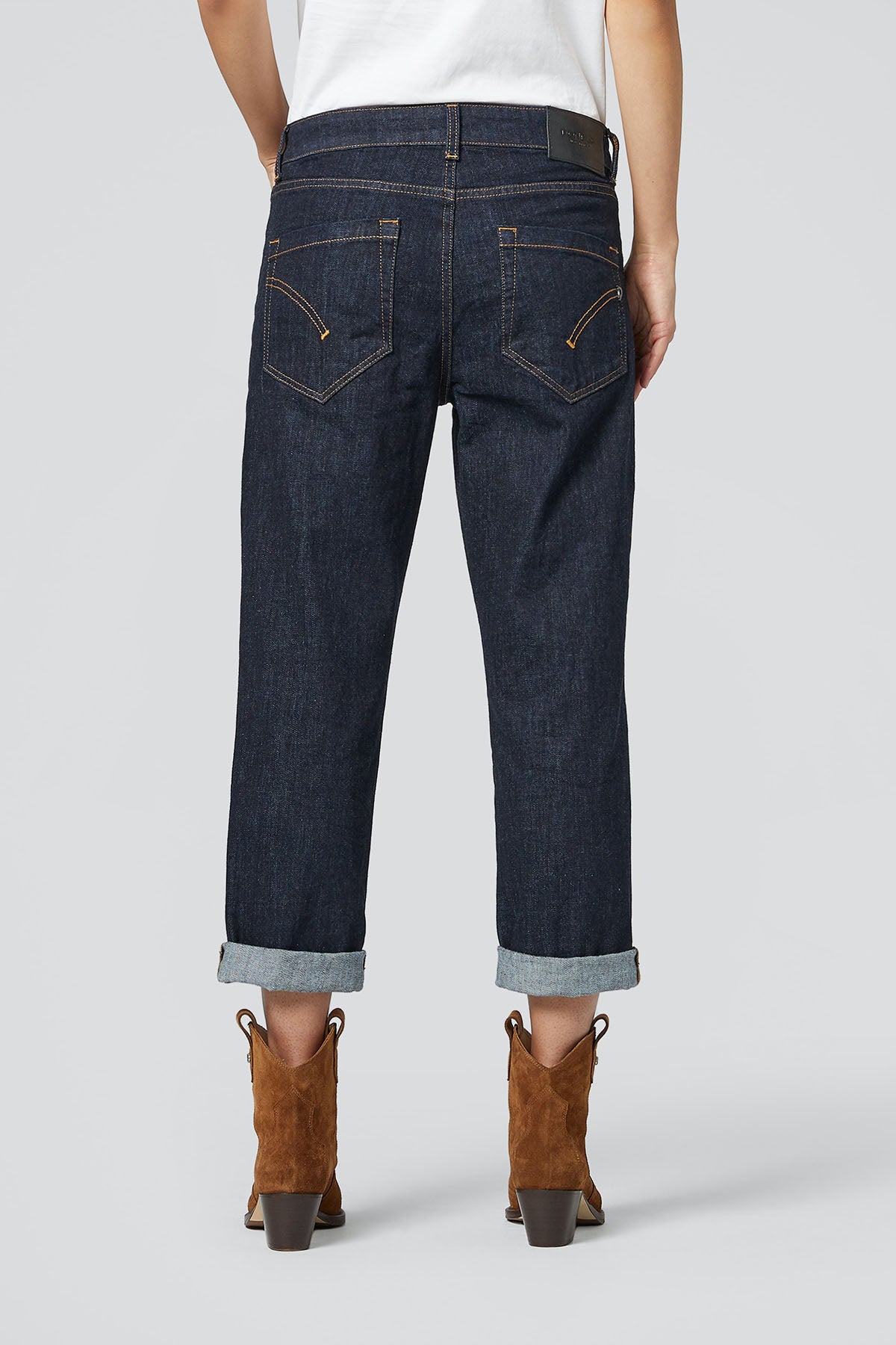 Dondup Koons Loose Fit Yüksek Bel Kontrast Nakış Detaylı Jeans-Libas Trendy Fashion Store