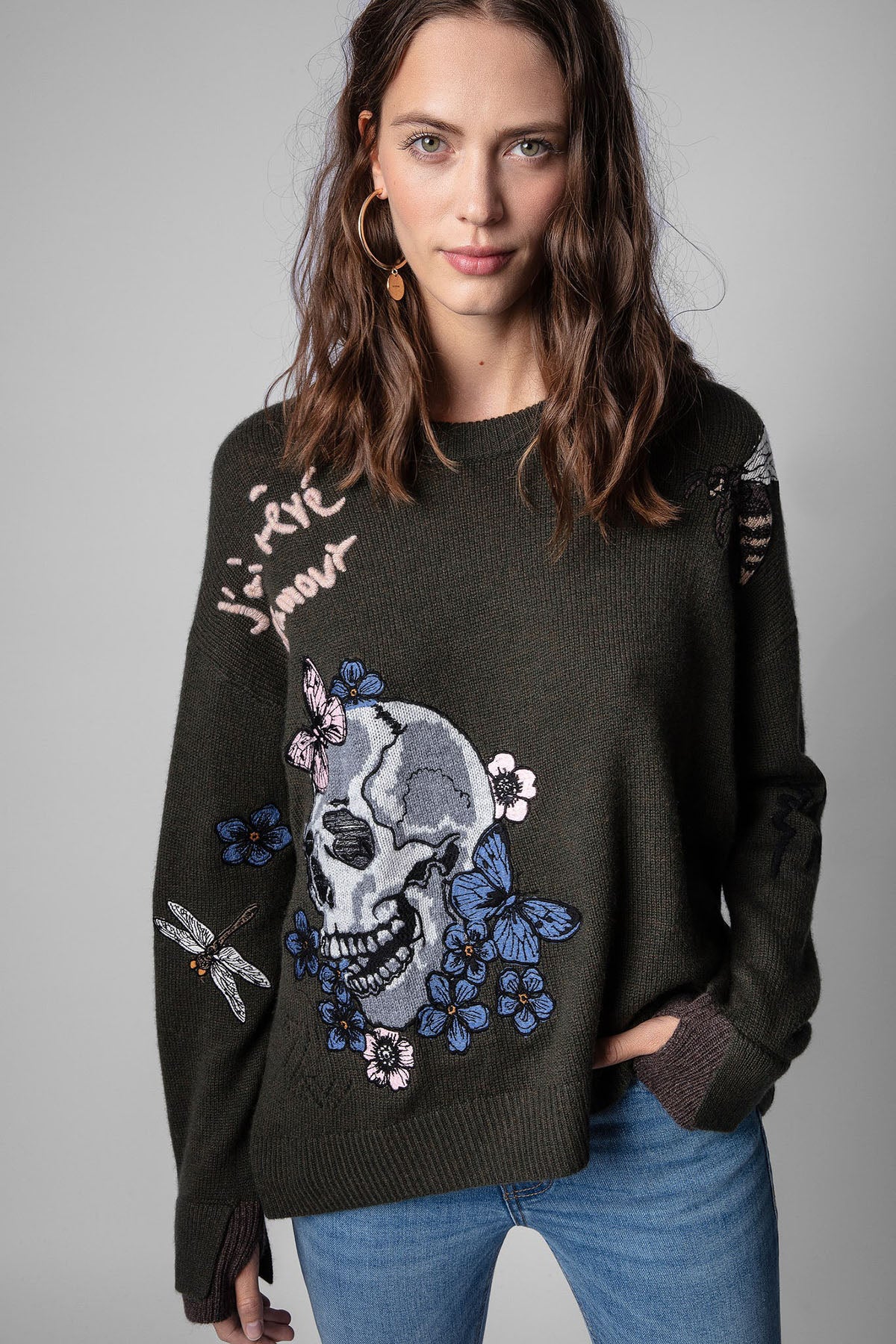 Zadig & Voltaire Geniş Kesim Kaşmir Triko-Libas Trendy Fashion Store