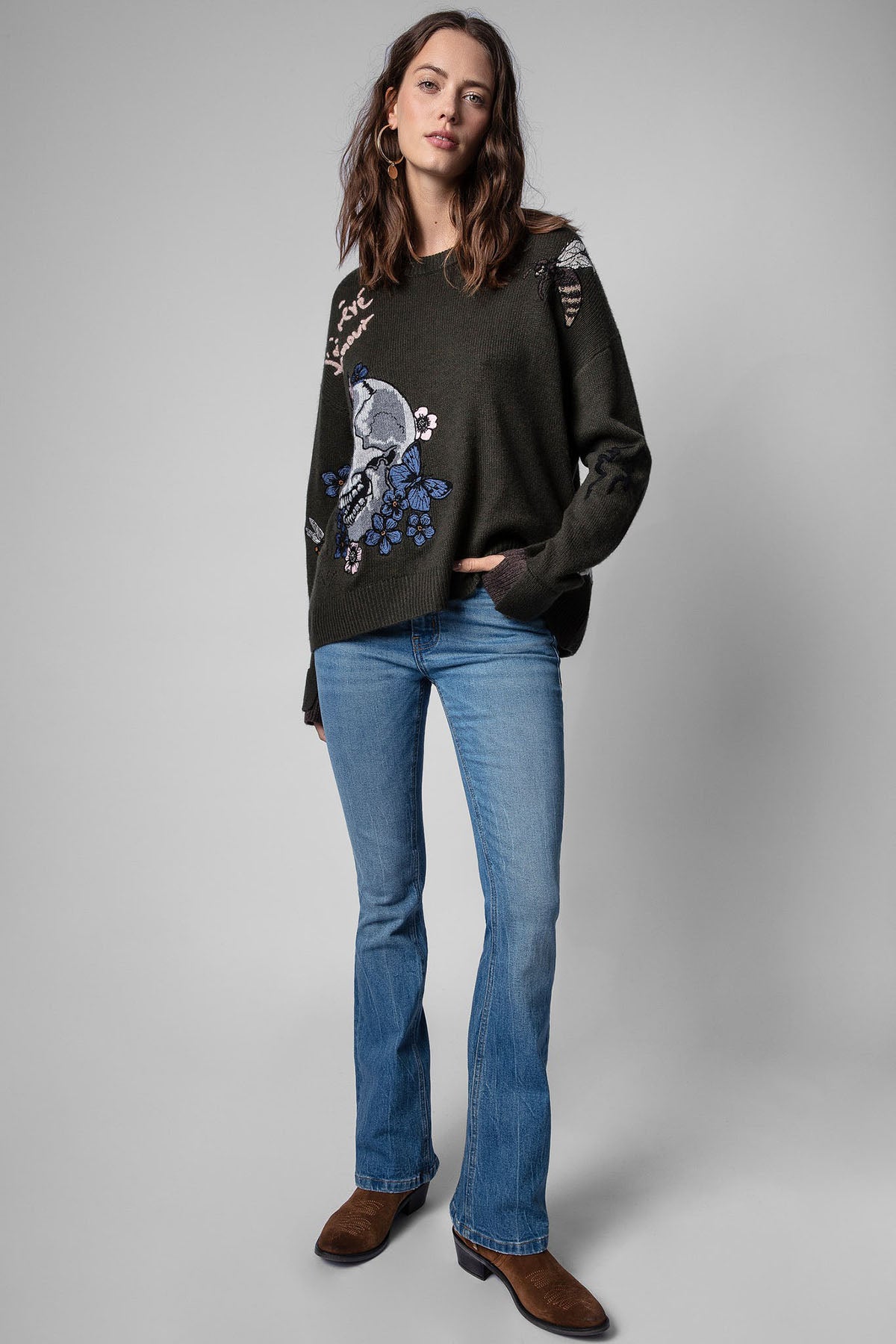 Zadig & Voltaire Geniş Kesim Kaşmir Triko-Libas Trendy Fashion Store